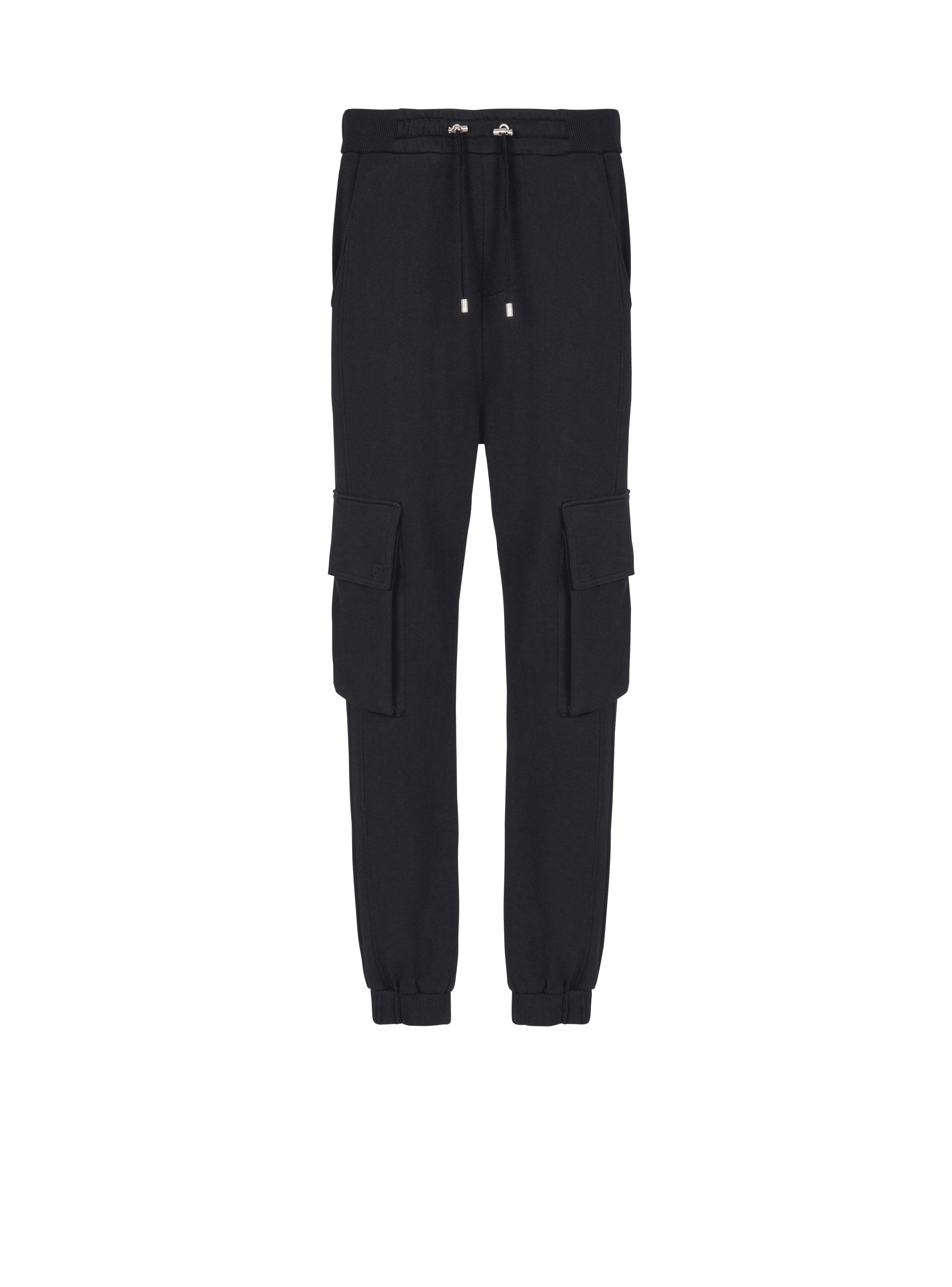 Cargo joggers with Balmain Paris print