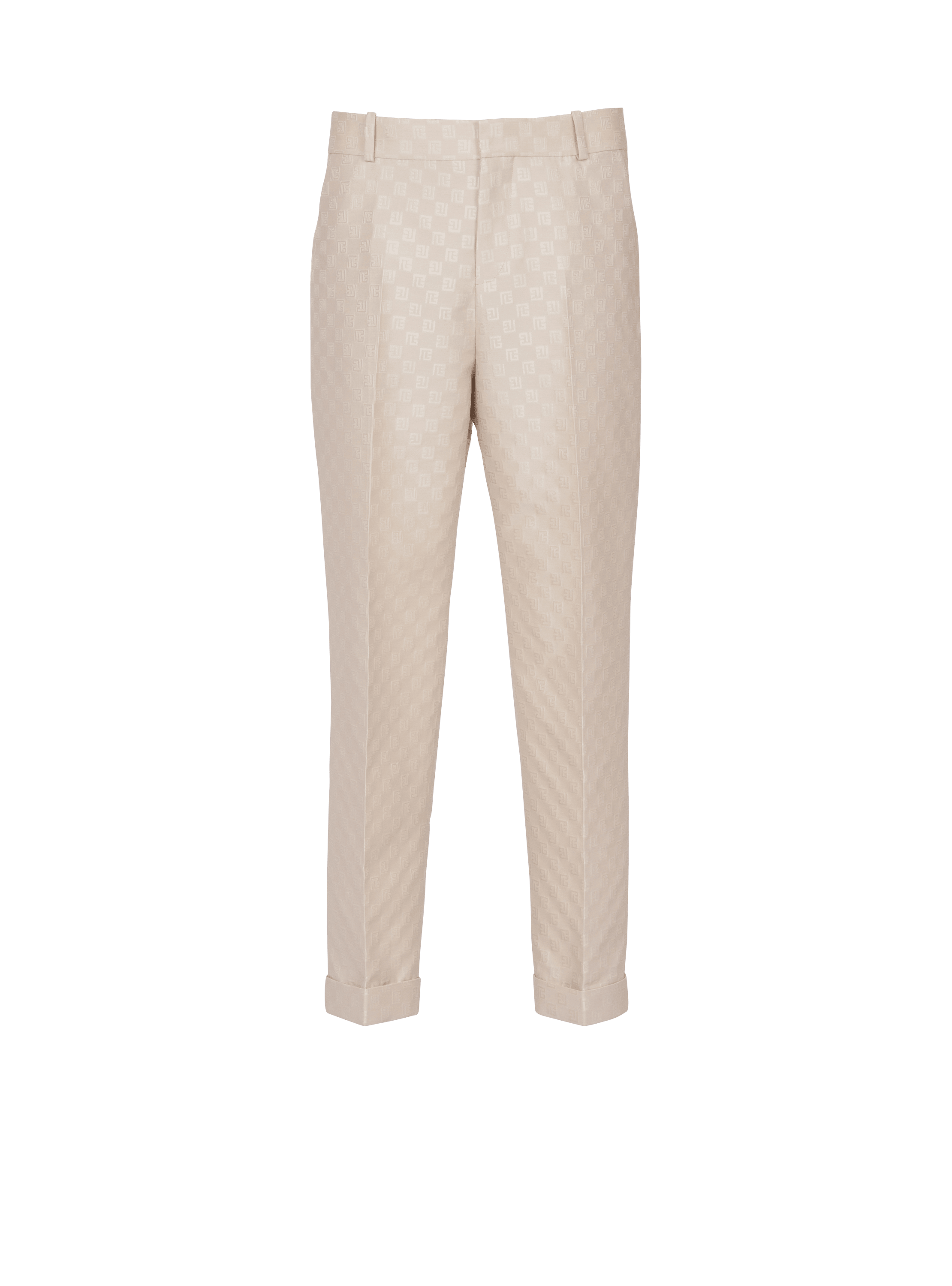 Pantaloni dritti in jacquard con monogramma PB labirinto