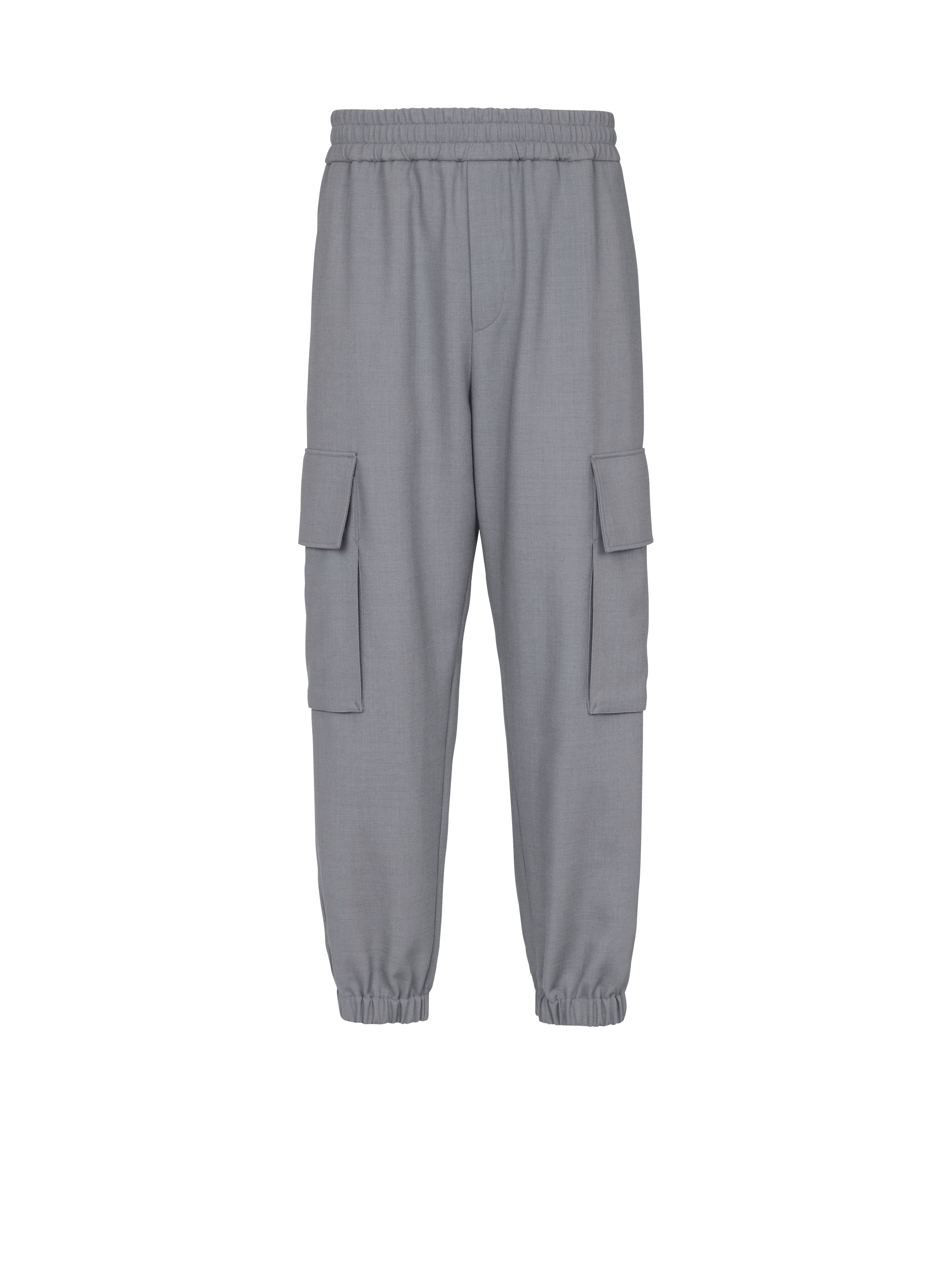 Double crepe wool cargo trousers