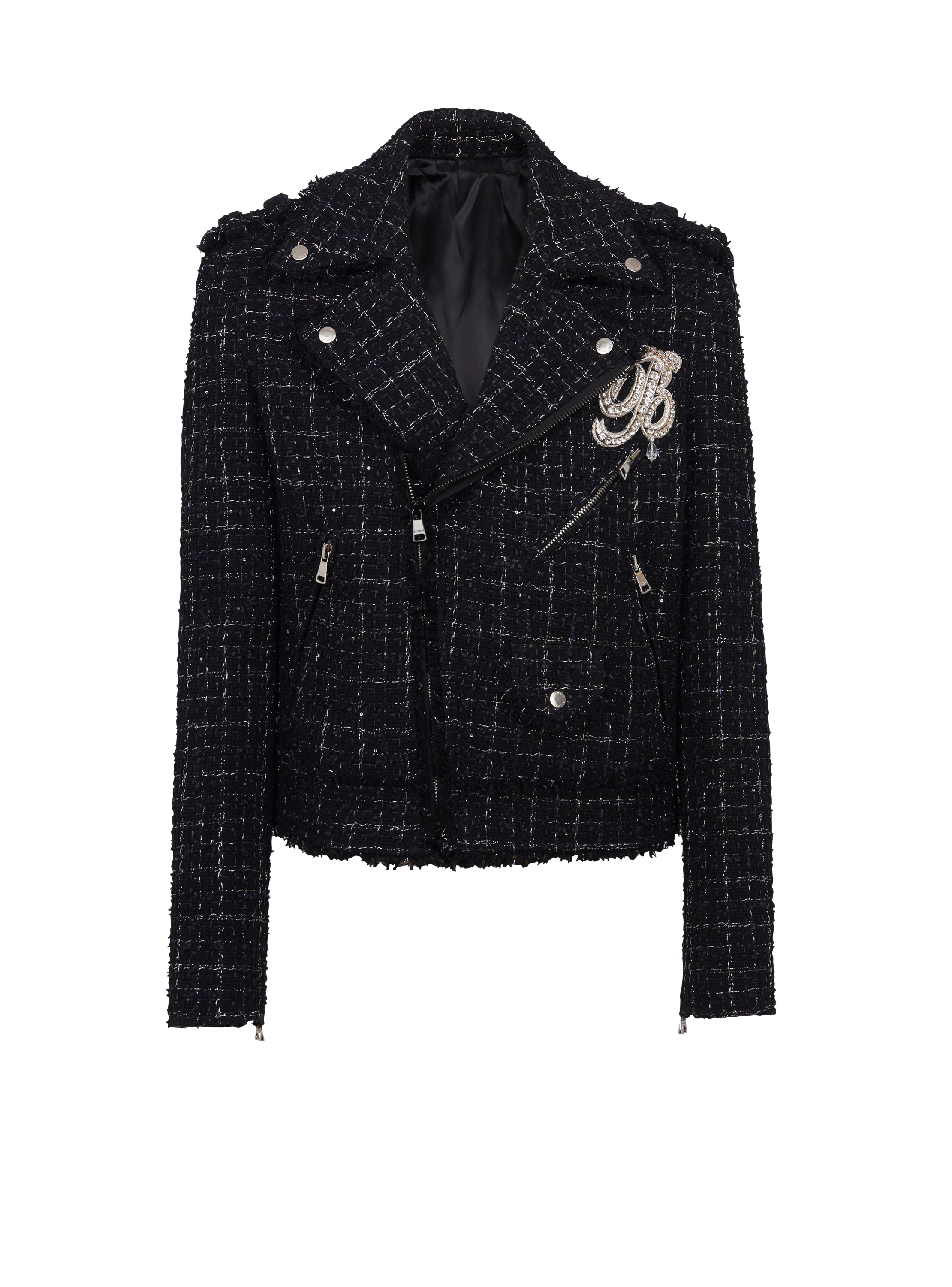 PB signature tweed biker jacket