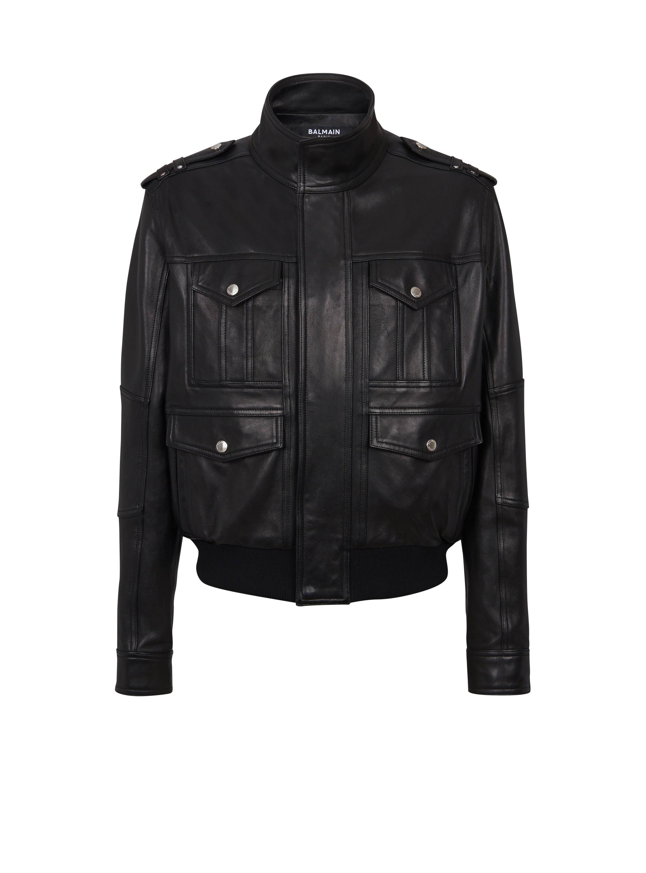 Lambskin leather jacket with 4 pockets