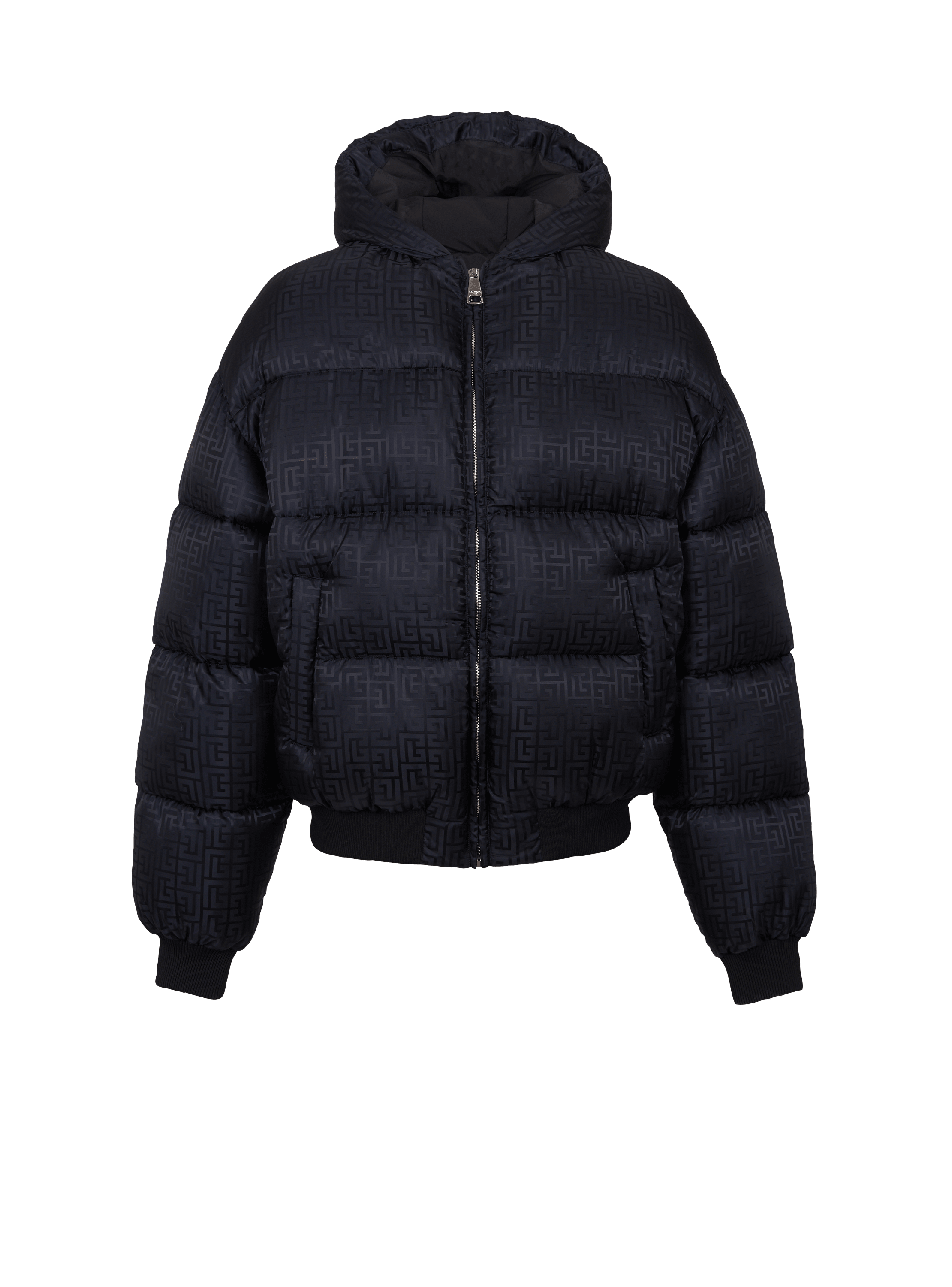 Daunenjacke aus Nylon-Jacquard mit Monogramm PB Labyrinthe