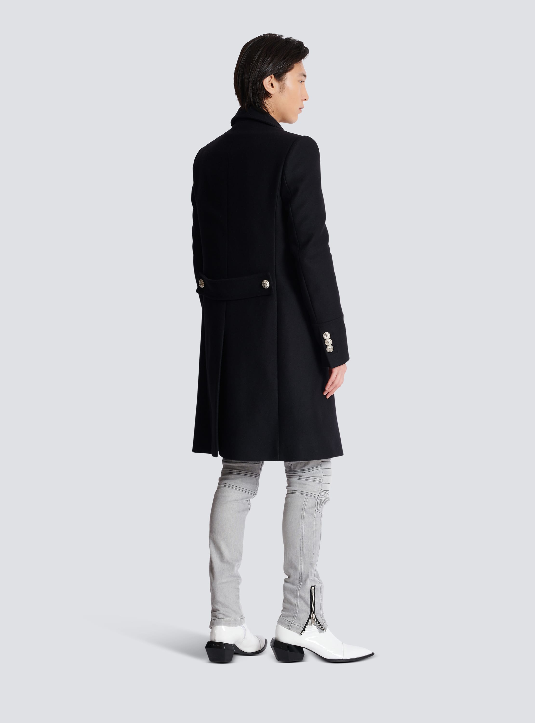 Virgin wool officer s coat