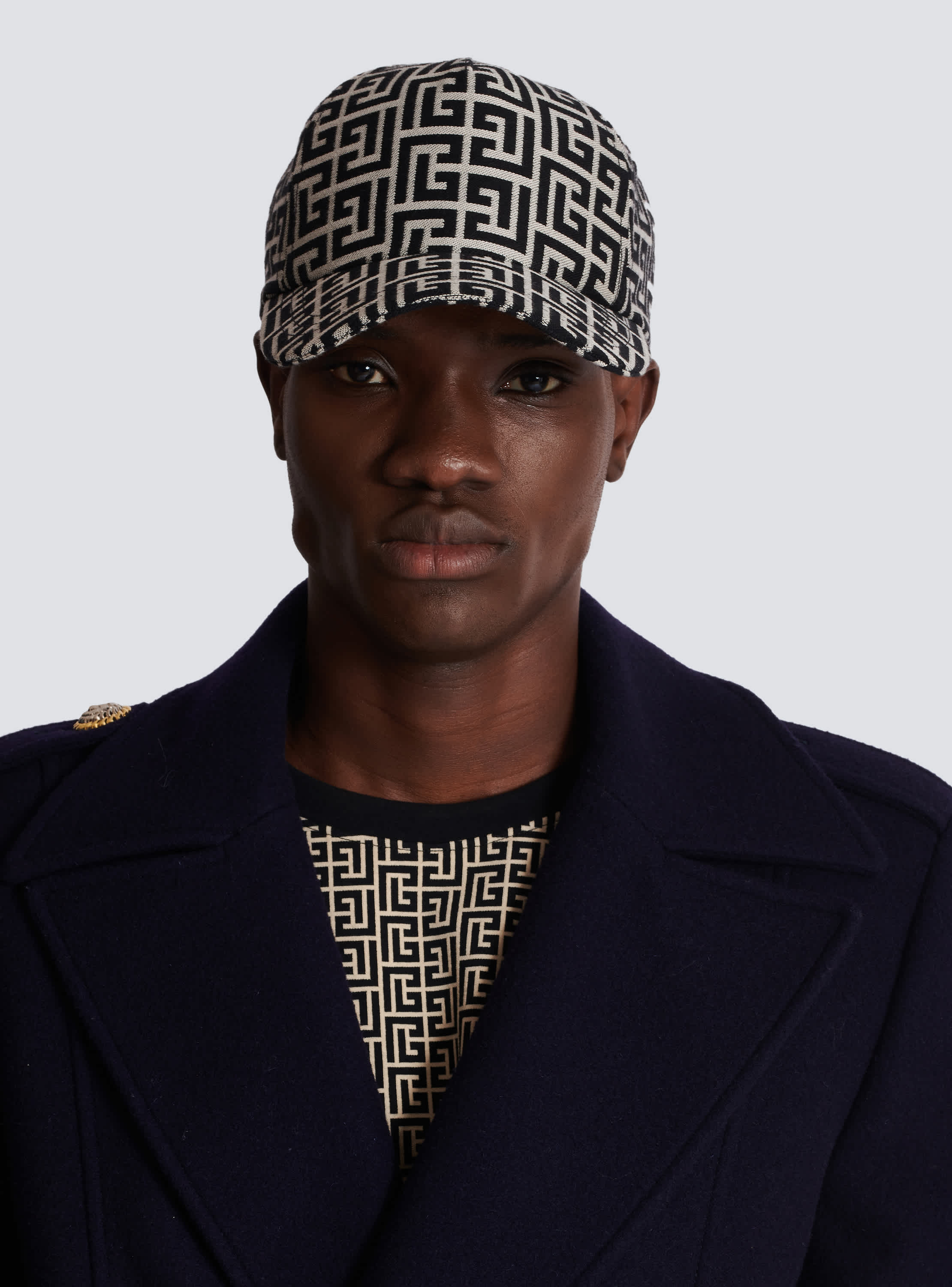 MONOGAM JACQUARD WOOL CAP