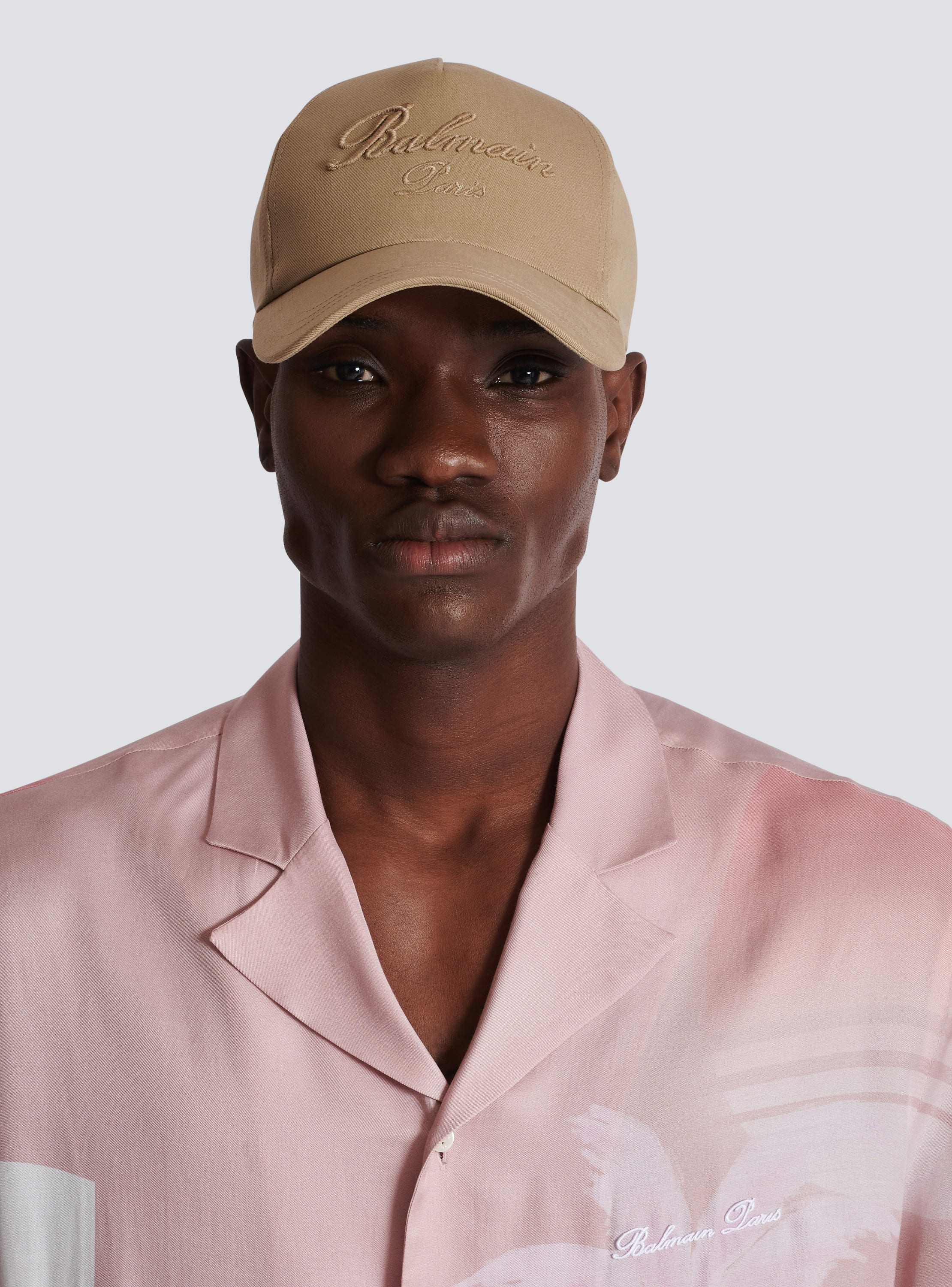 Cotton cap with Balmain Signature embroidery