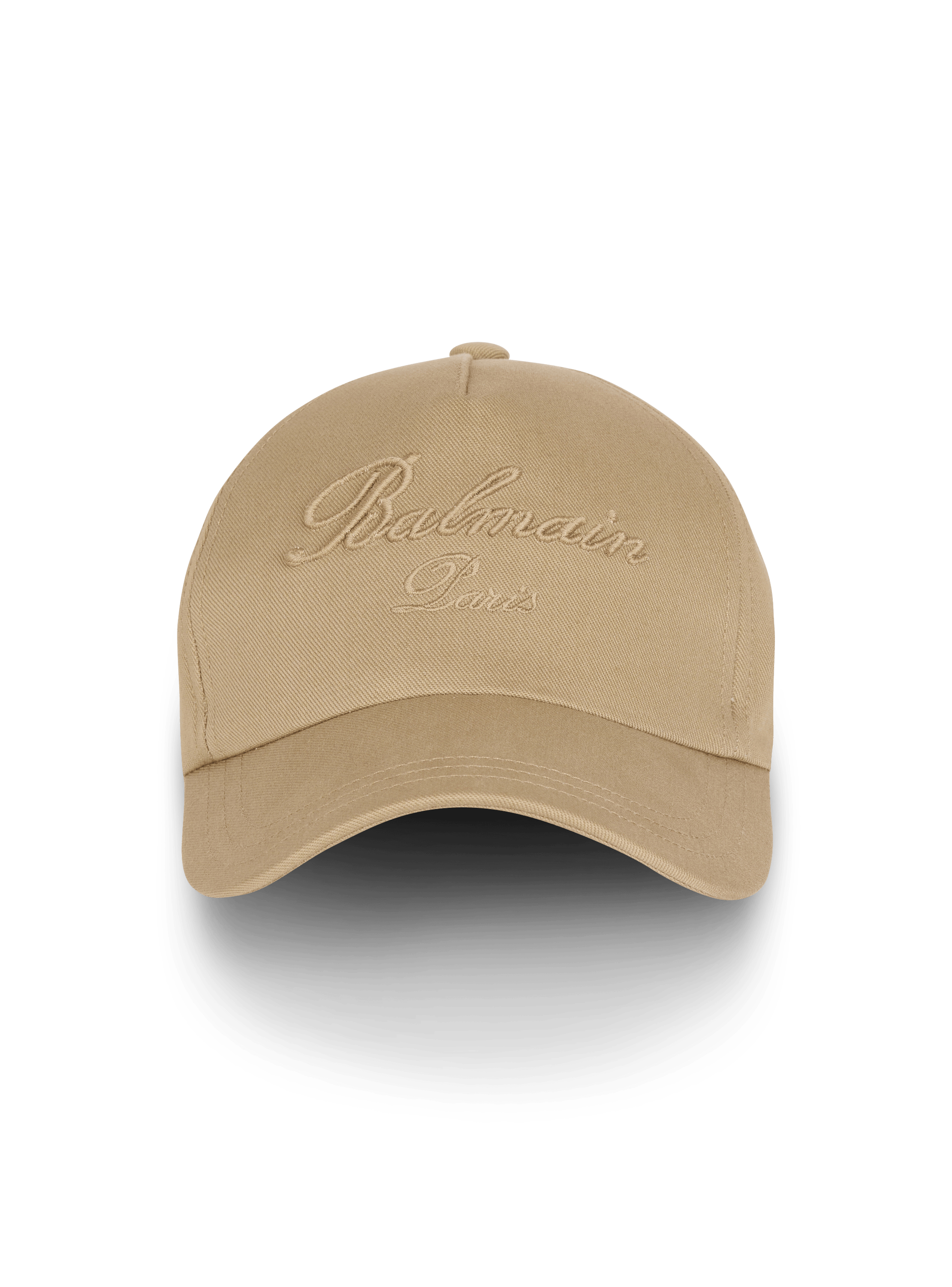Gorra de algodón con bordado de Balmain Signature