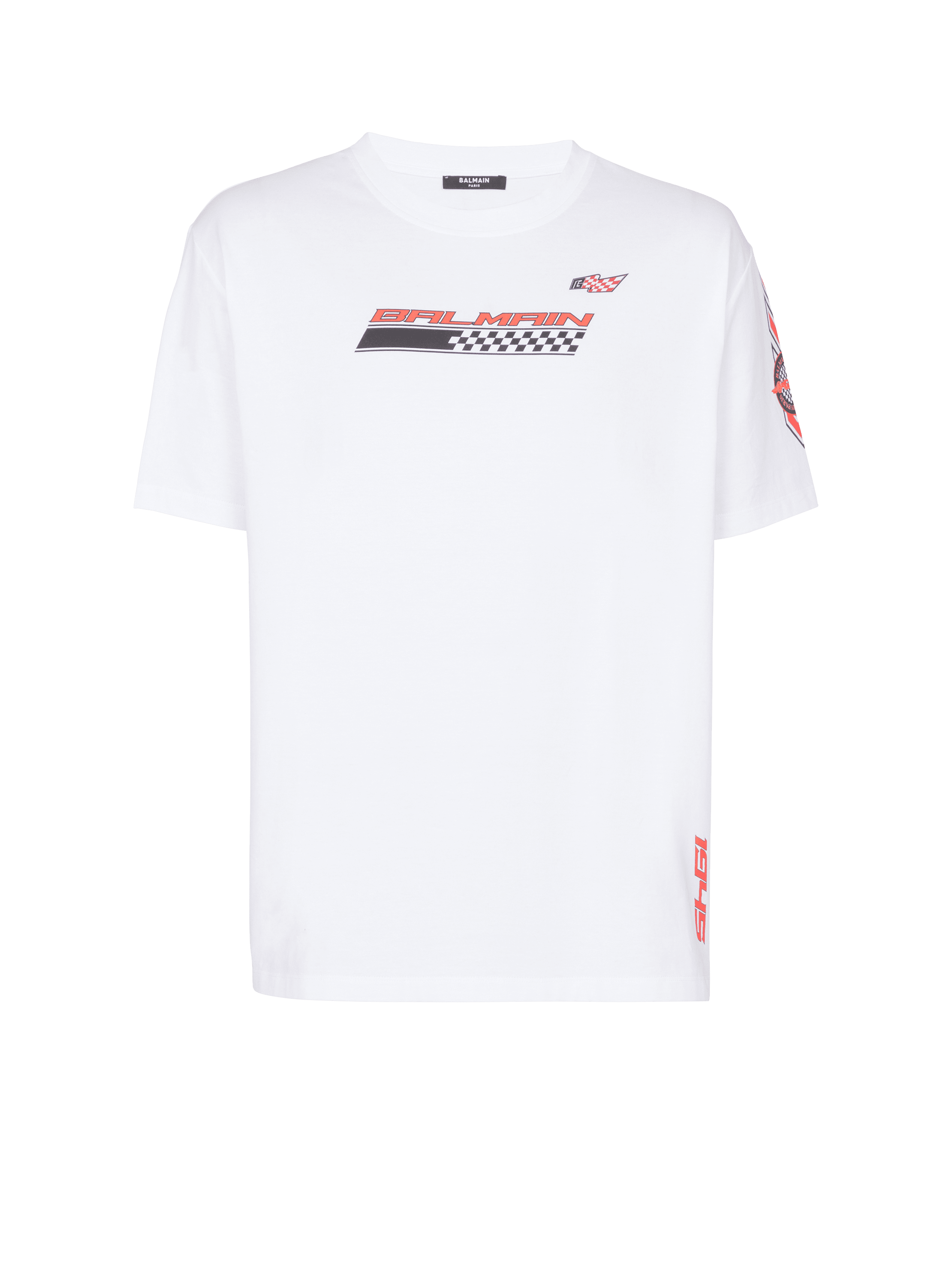 T-shirt con stampa Balmain Racing