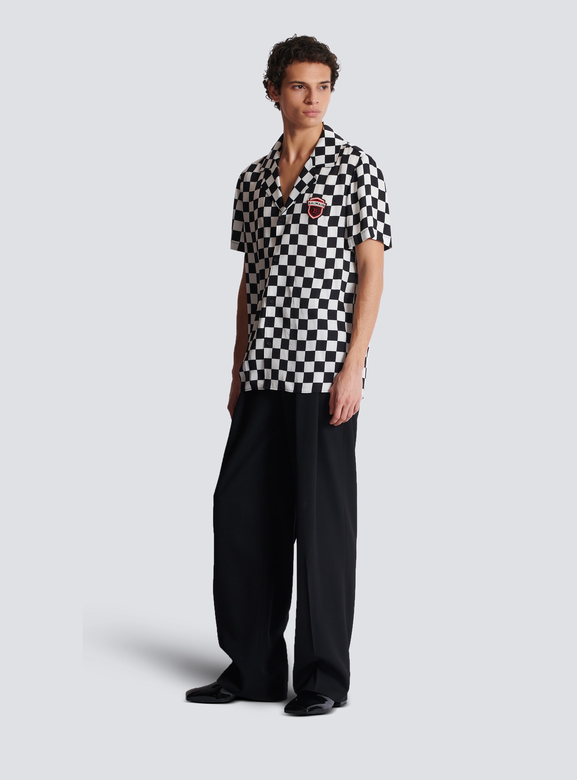 Satin Balmain Racing pyjama shirt