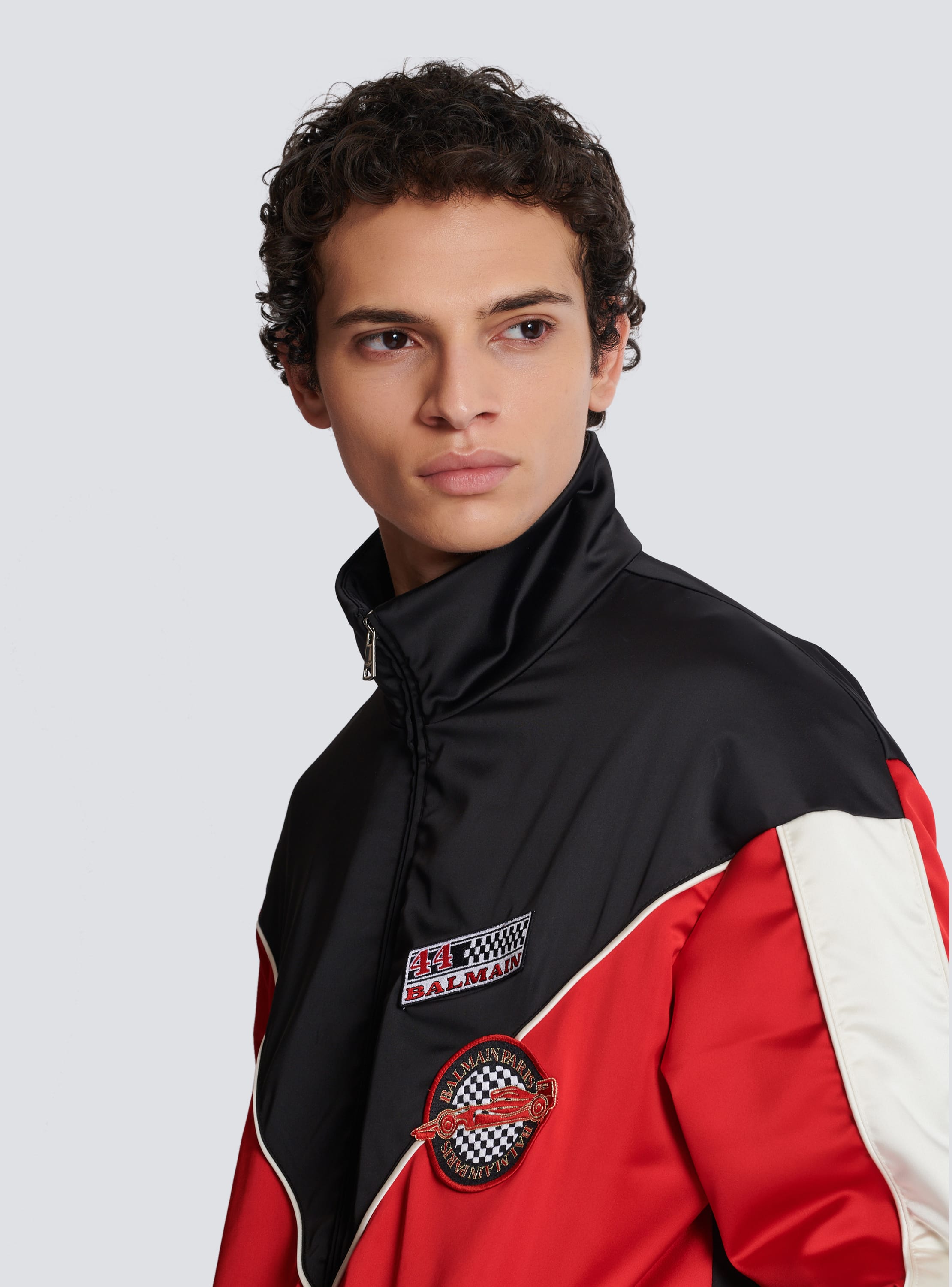 Satin Balmain Racing jacket in three colours - Men | BALMAIN