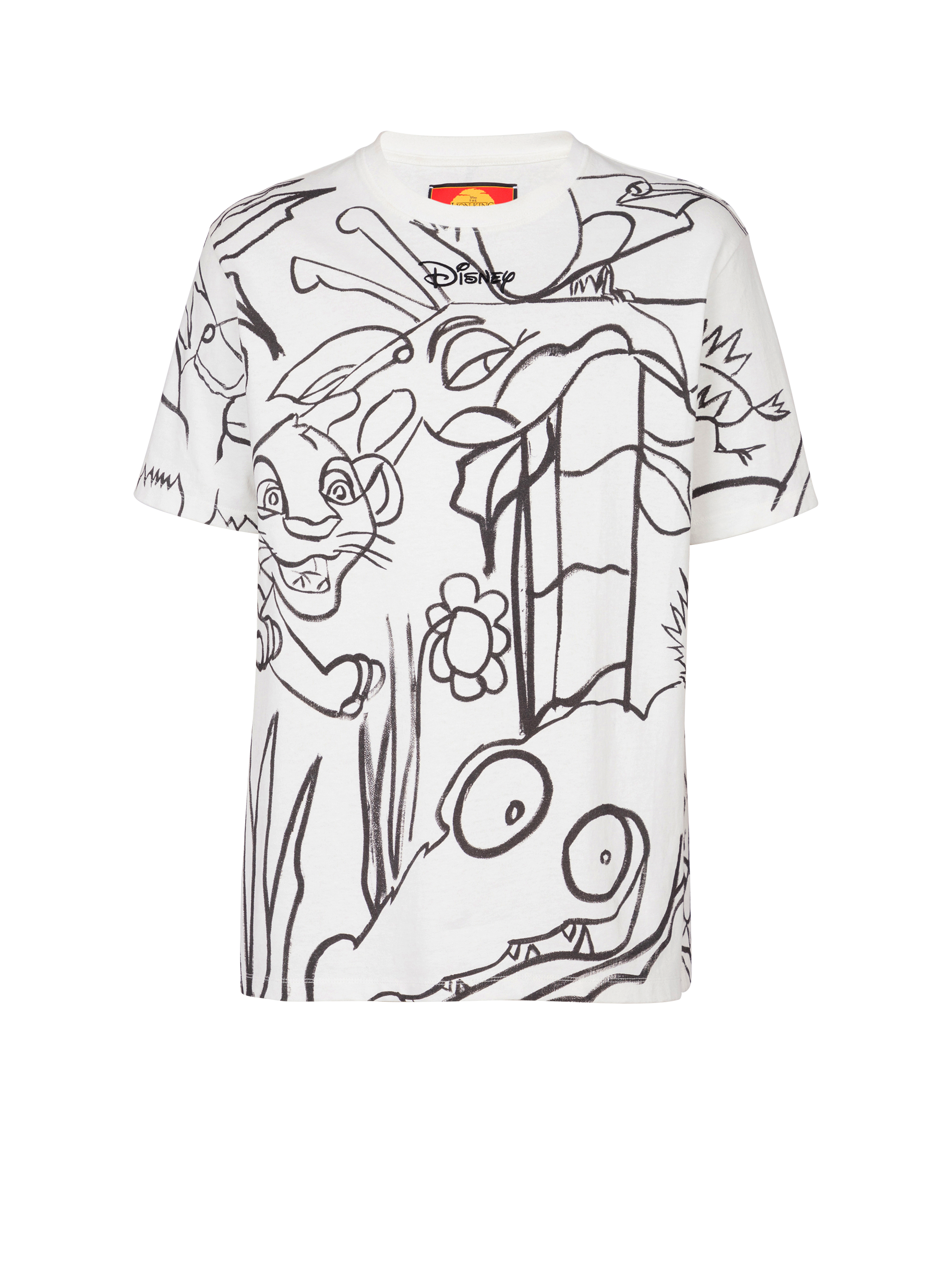 Disney x Balmain: The Lion King - Relaxed T-shirt with Enfant Précoce print