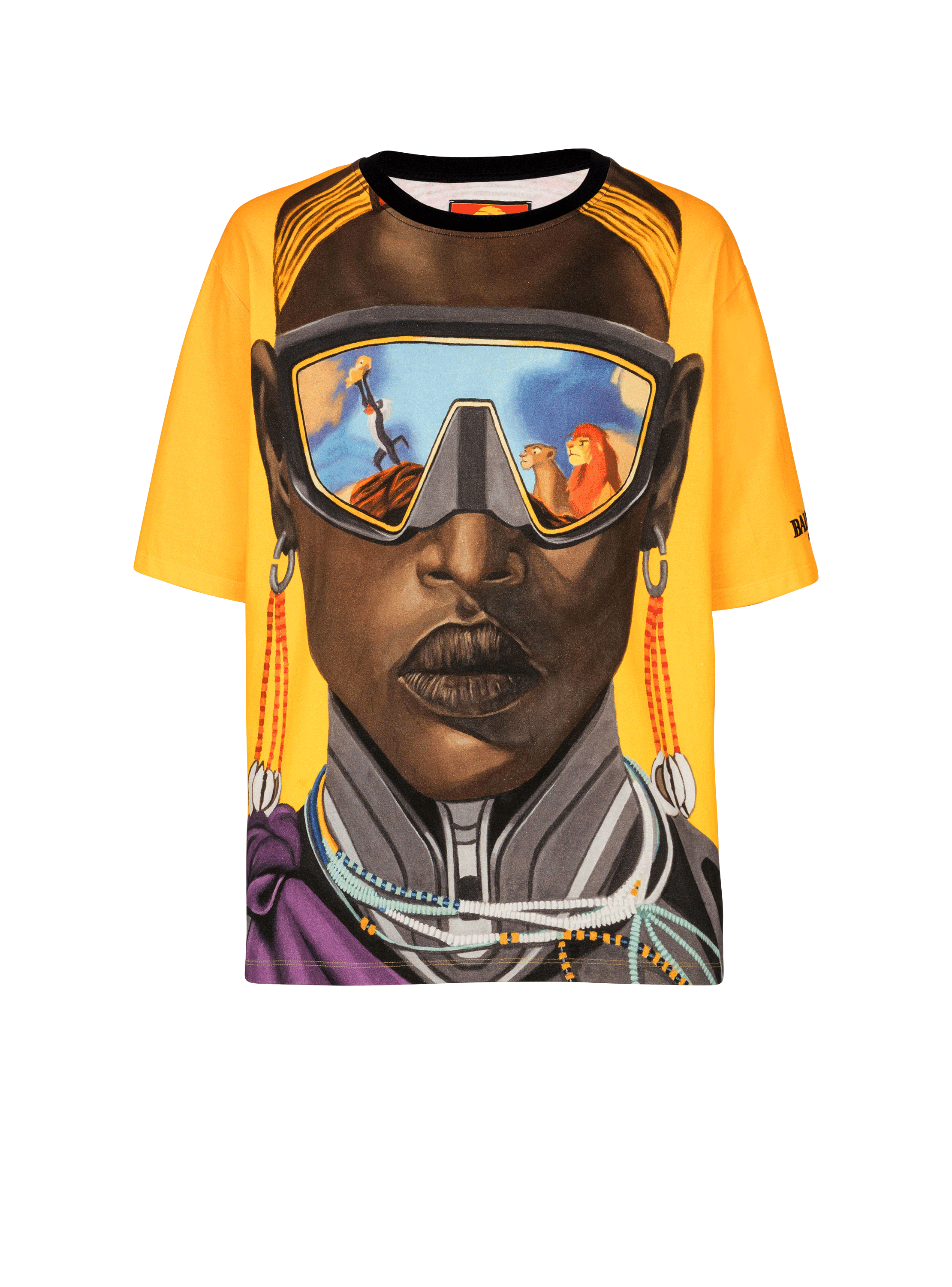 Disney x Balmain: The Lion King - T-shirt ampia stampa Nika Mtwana