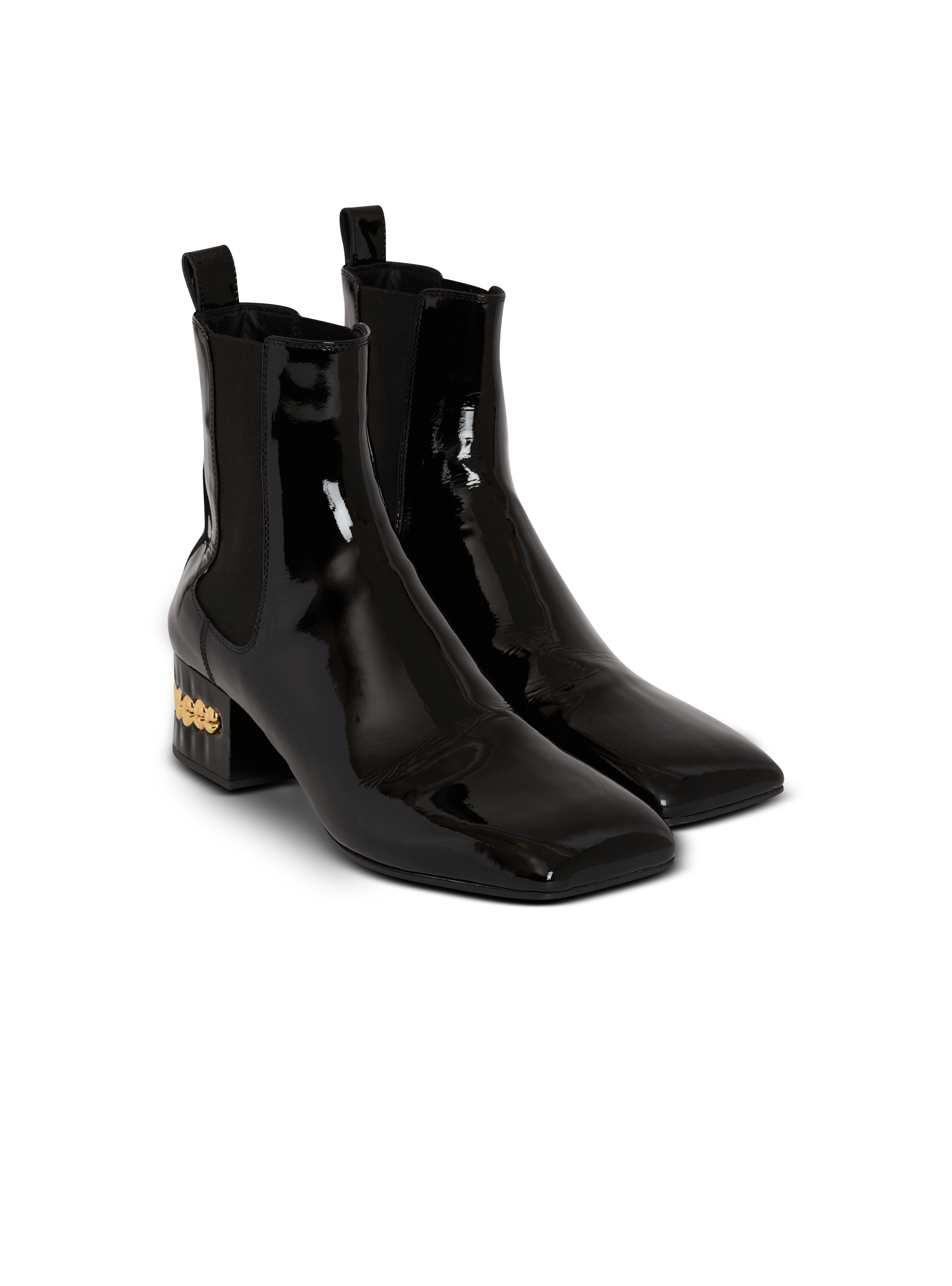 Bottines Chelsea en cuir verni Eden