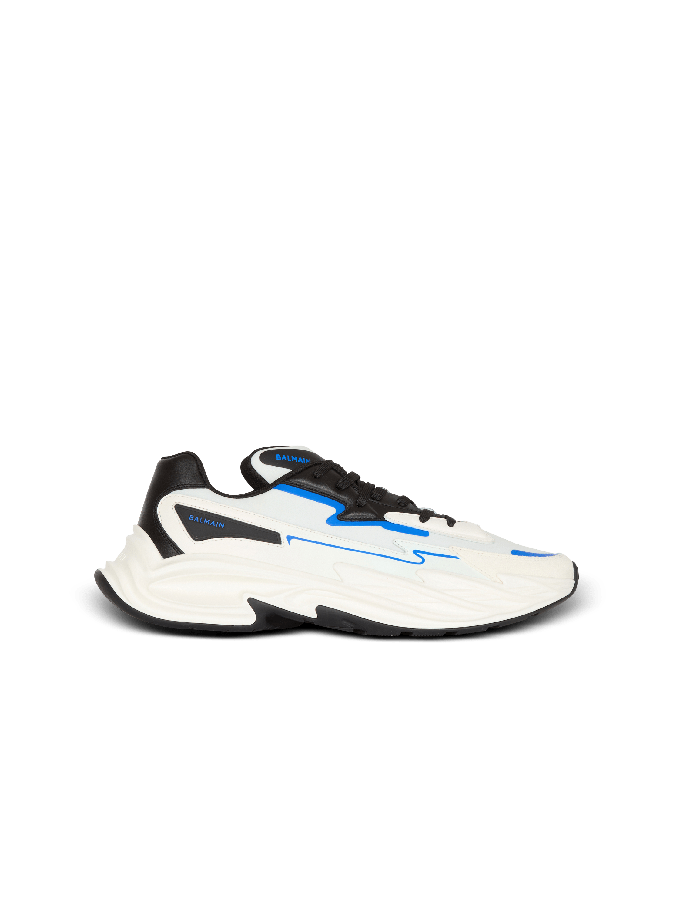 Run-Row leather and nylon trainers