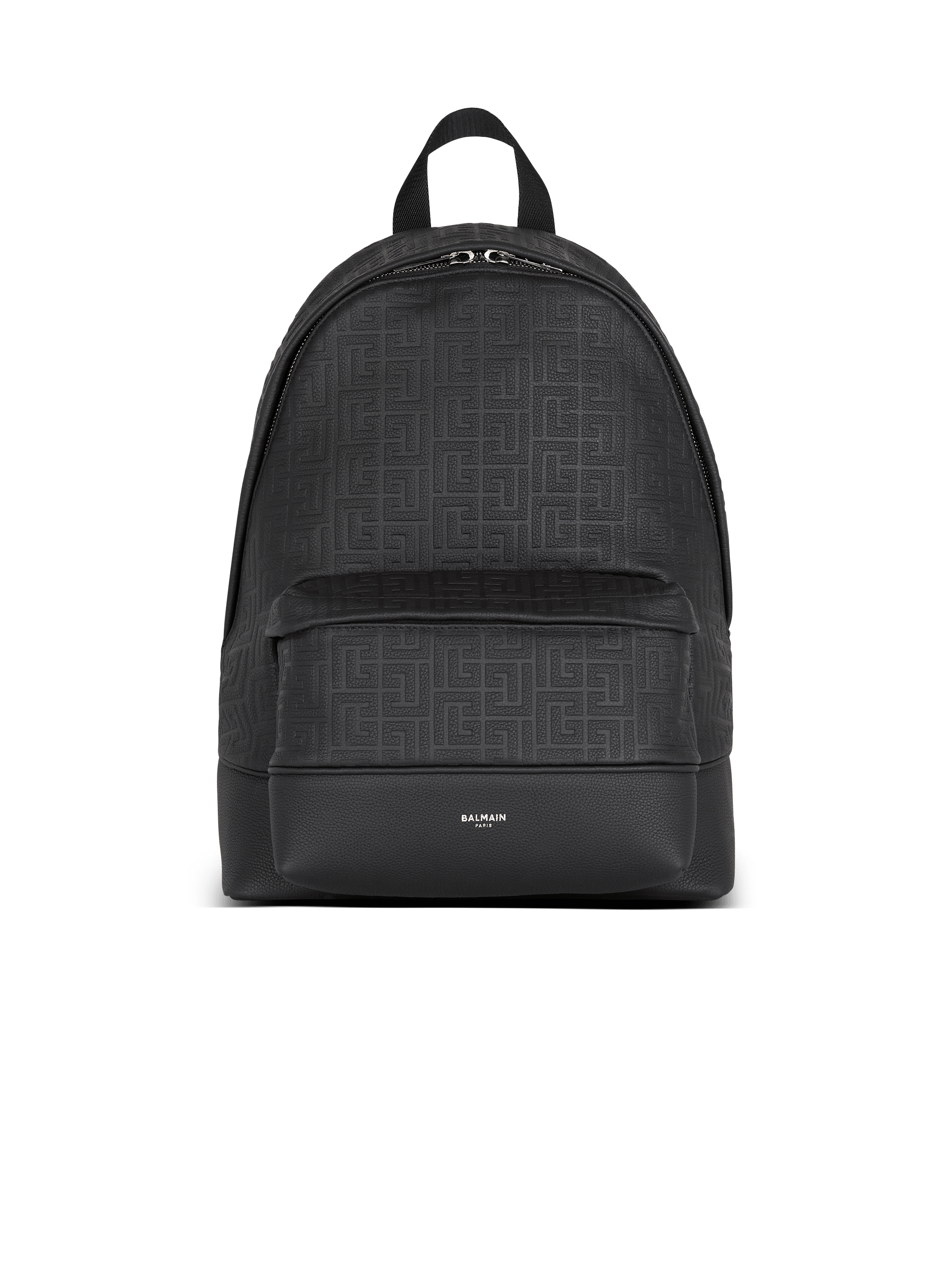 Grained leather backpack