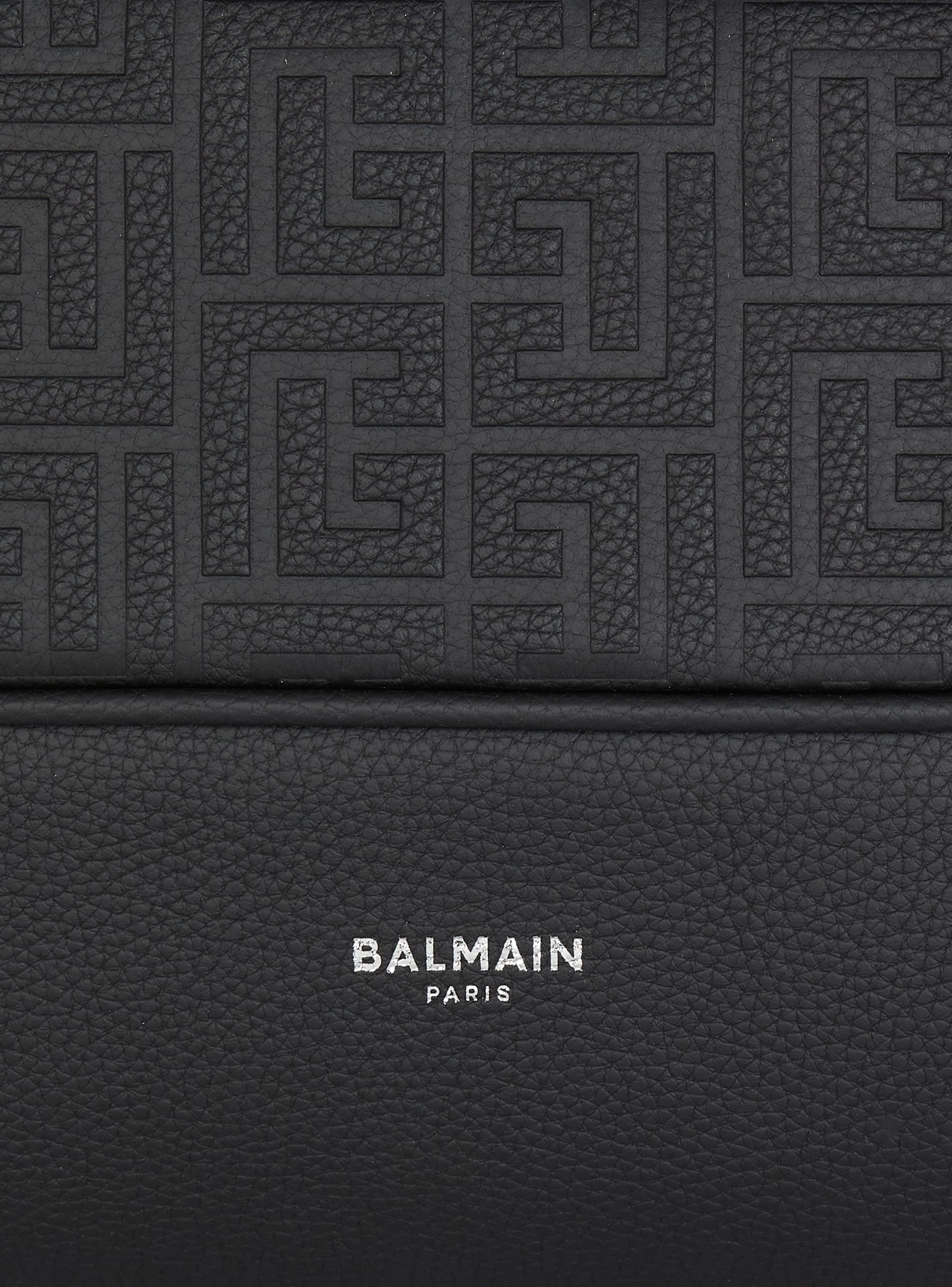 Grained leather backpack Men BALMAIN