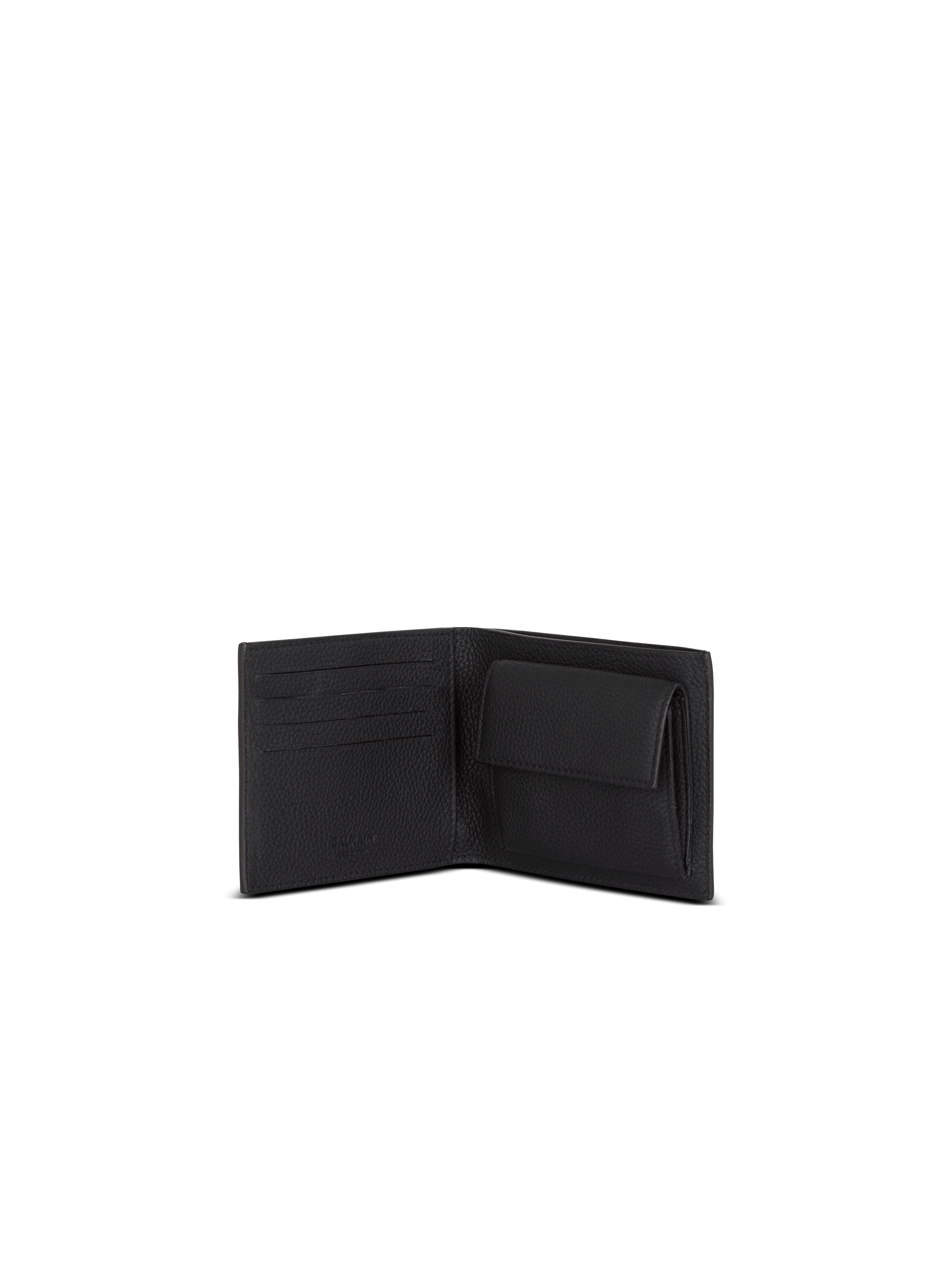 Leather flap wallet