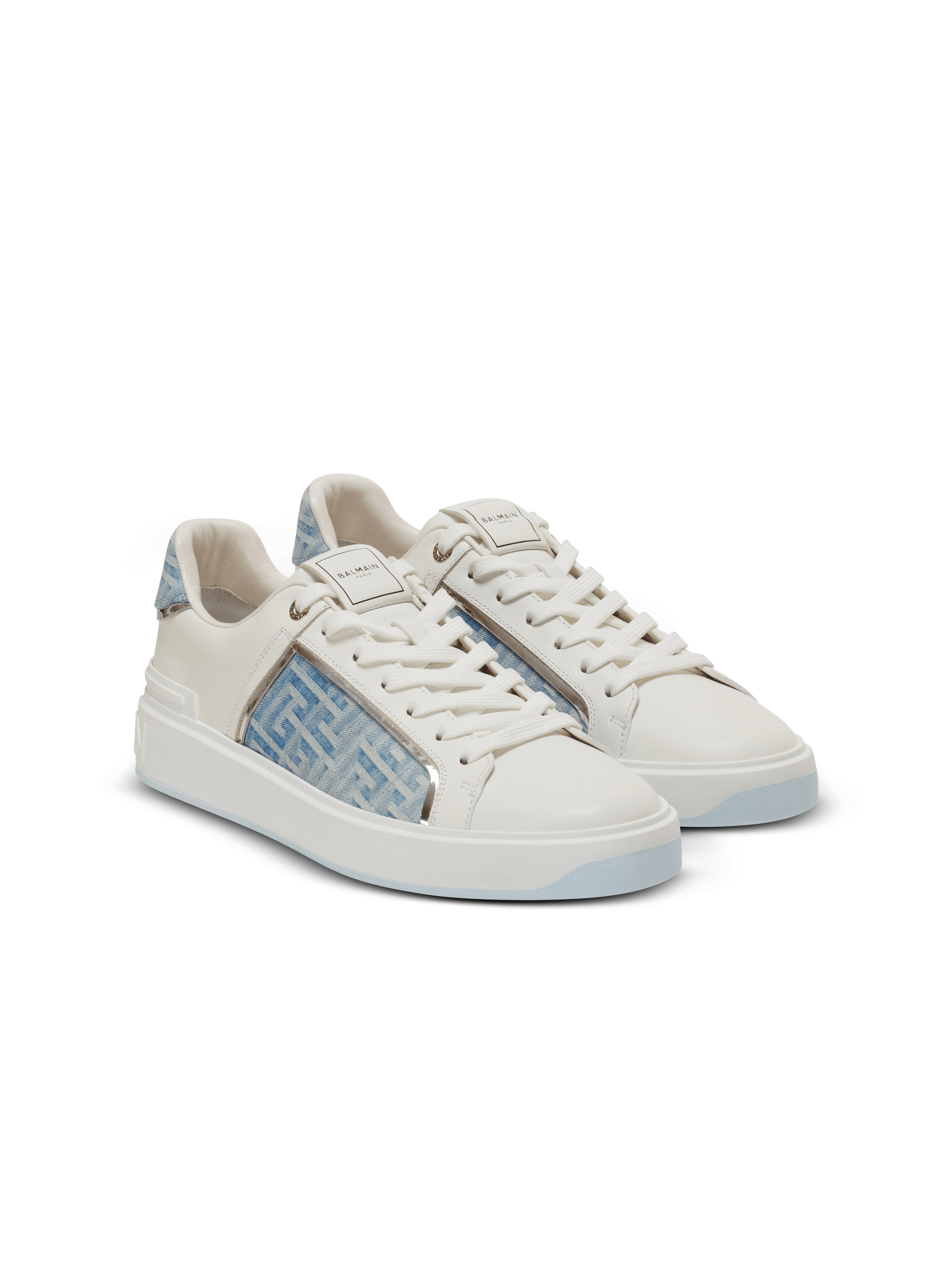 Baskets B-Court en cuir et denim