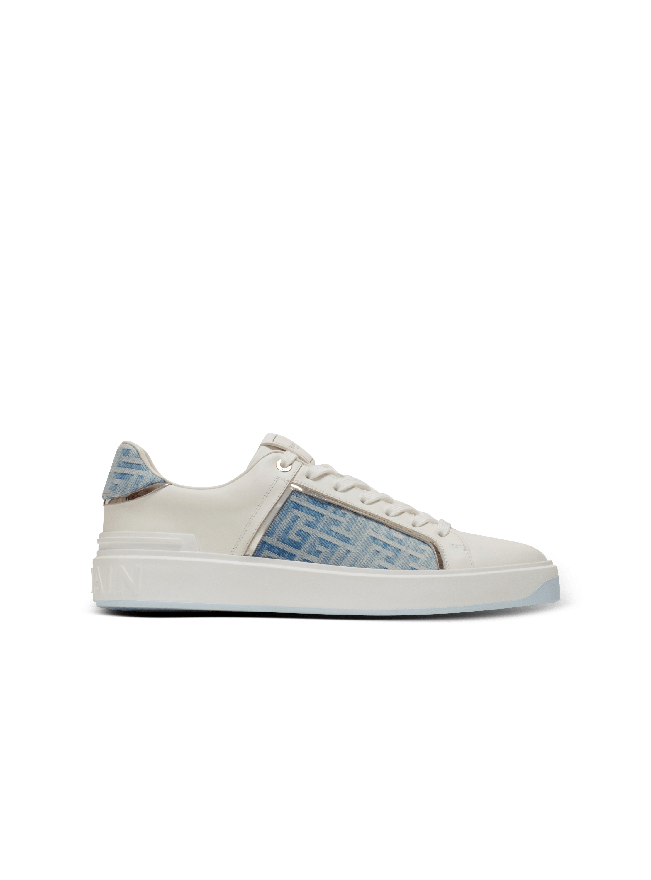 Sneakers B-Court in pelle e denim