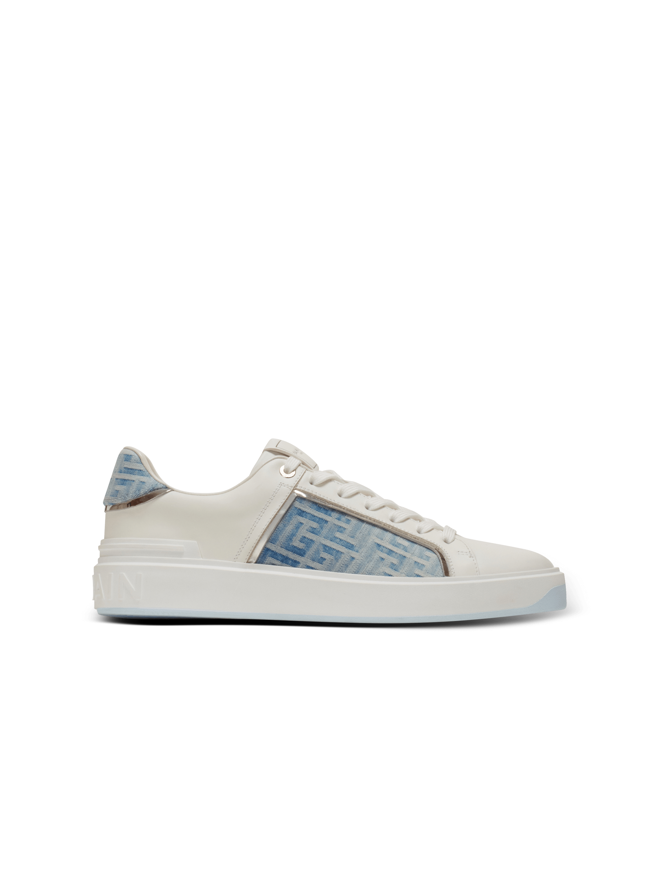 B-Court trainers in leather and denim