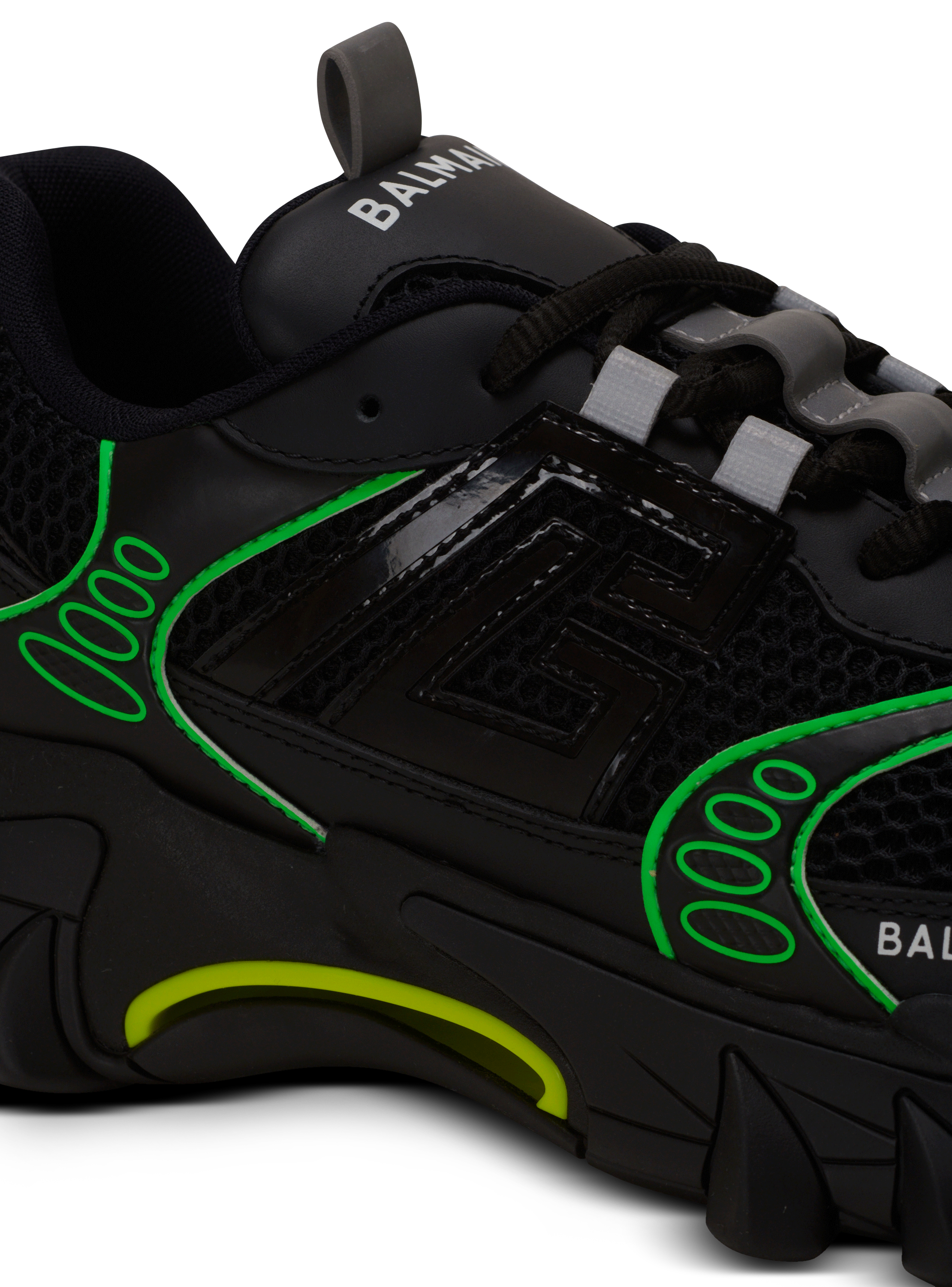 B-East trainers in leather, suede and mesh black - Men | BALMAIN B-East trainers in leather, suede and mesh black - Men | BALMAIN