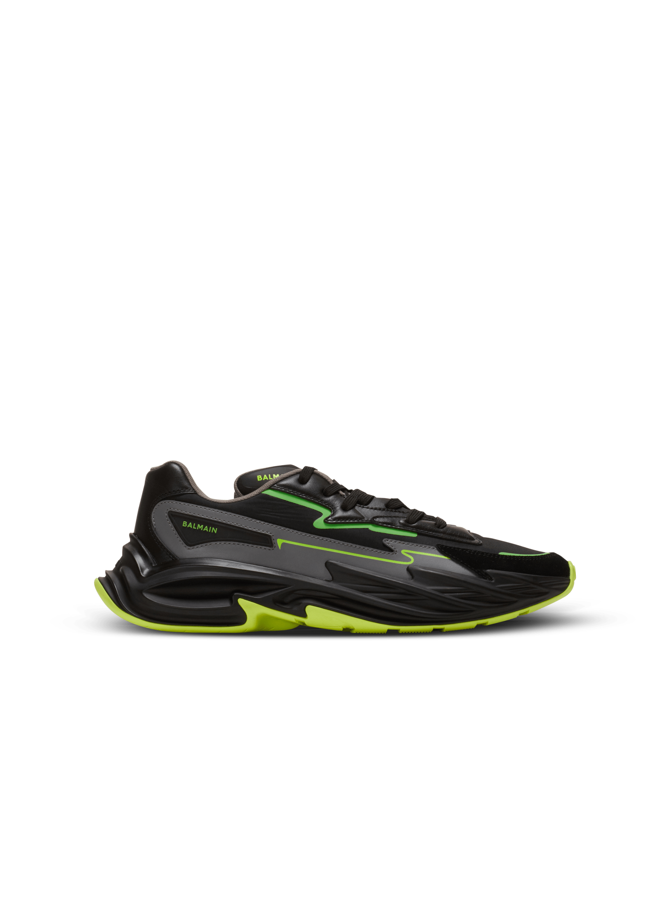 Sneakers Run-Row aus Leder und Nylon