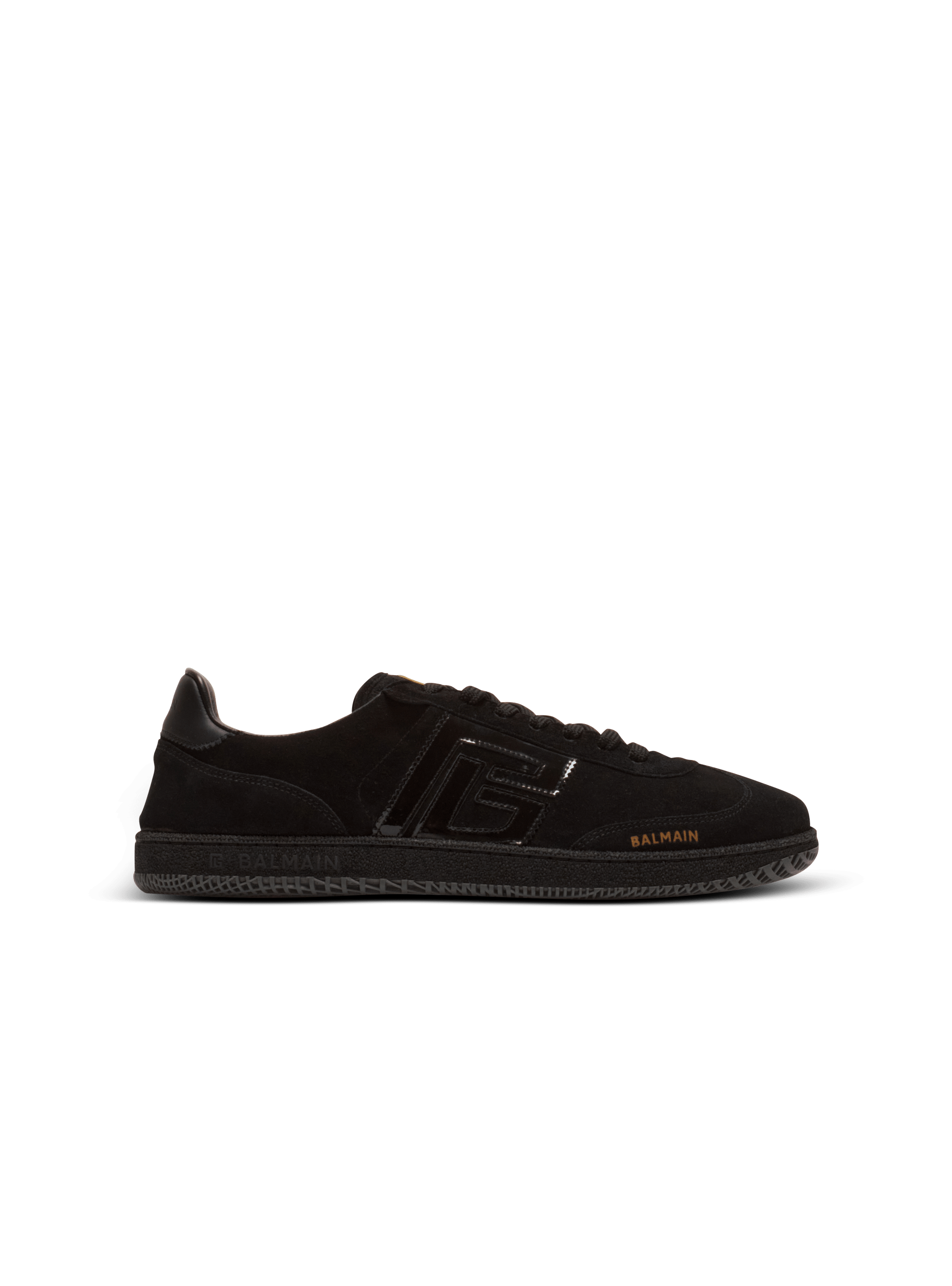 Sneakers Balmain Swan aus Wildleder und Lackleder