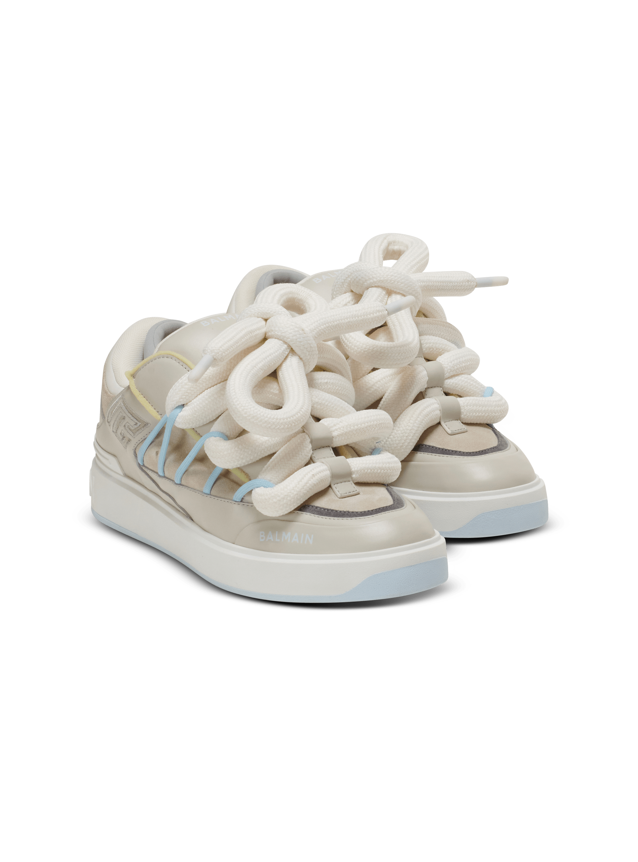 Sneakers B-Court Puffy Skate in pelle di vitello e pelle scamosciata