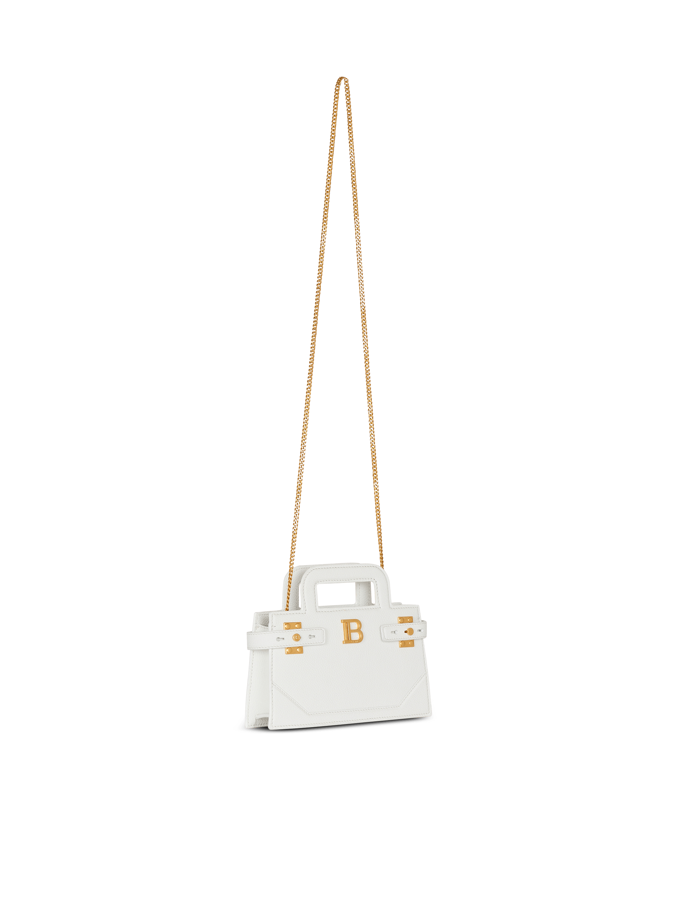 Small B-Buzz Top Handle bag in grained leather