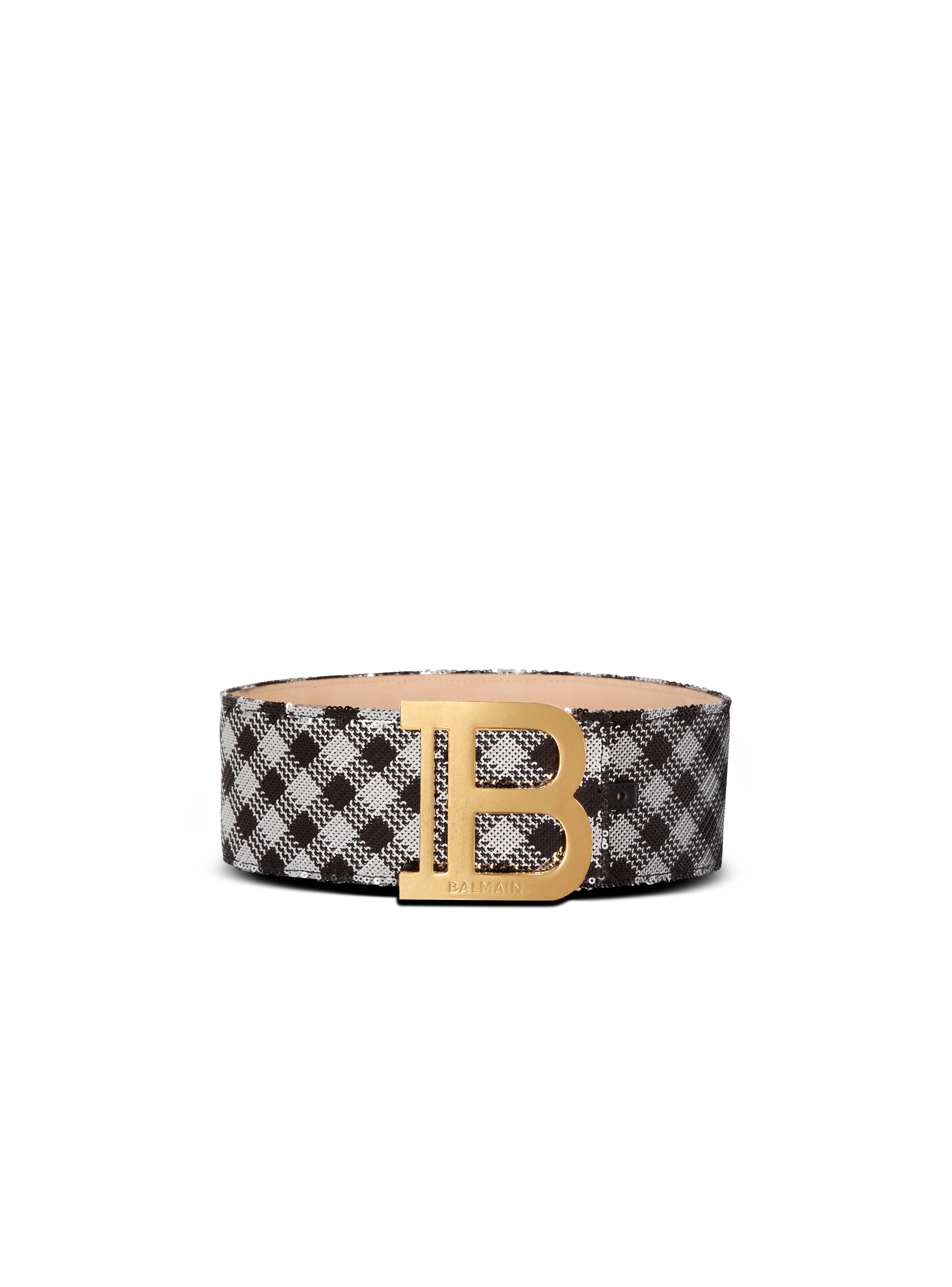 B-Belt ギンガムチェック刺繍ベルト