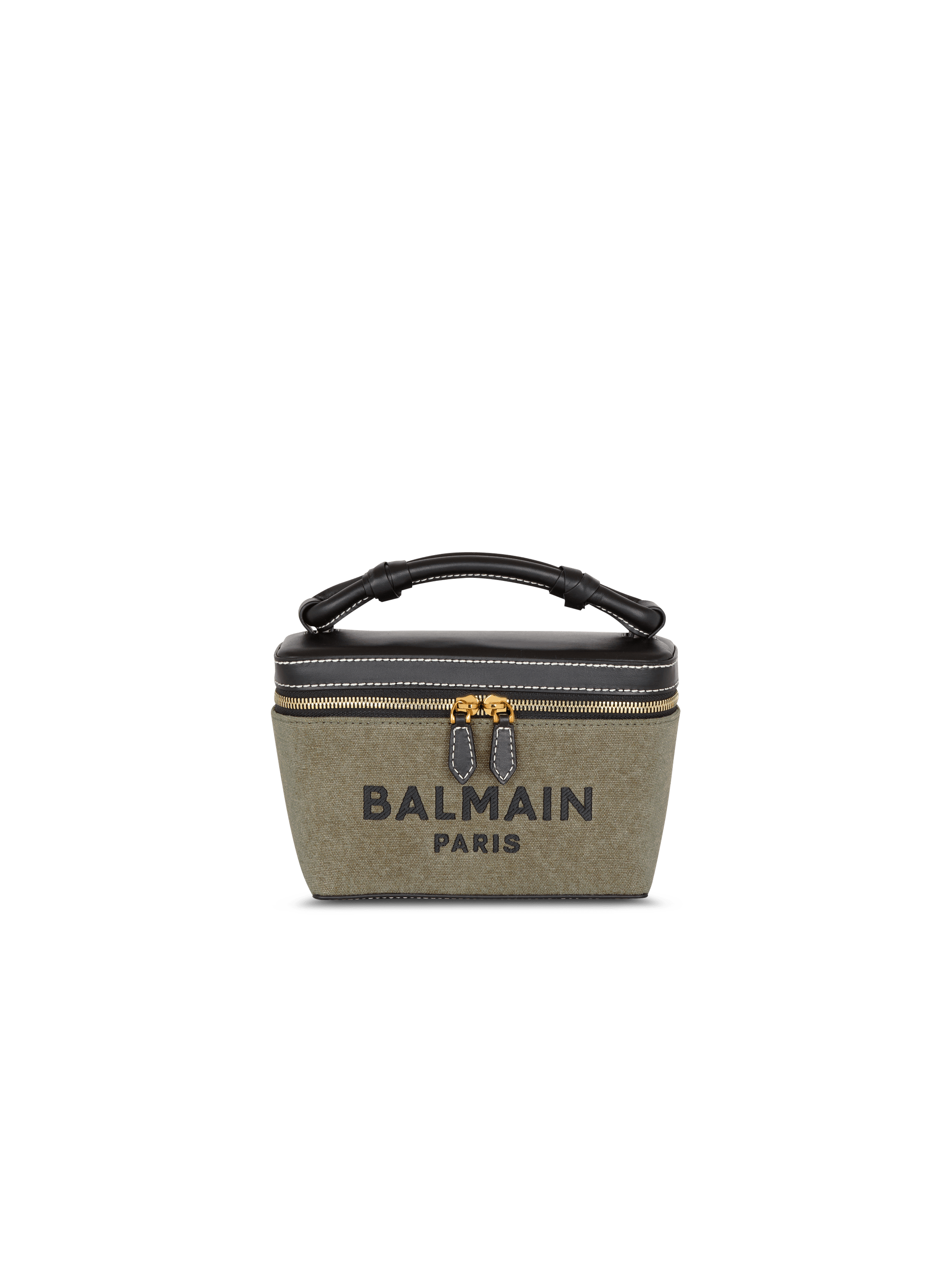 Beautycase B-Army aus Canvas und Leder