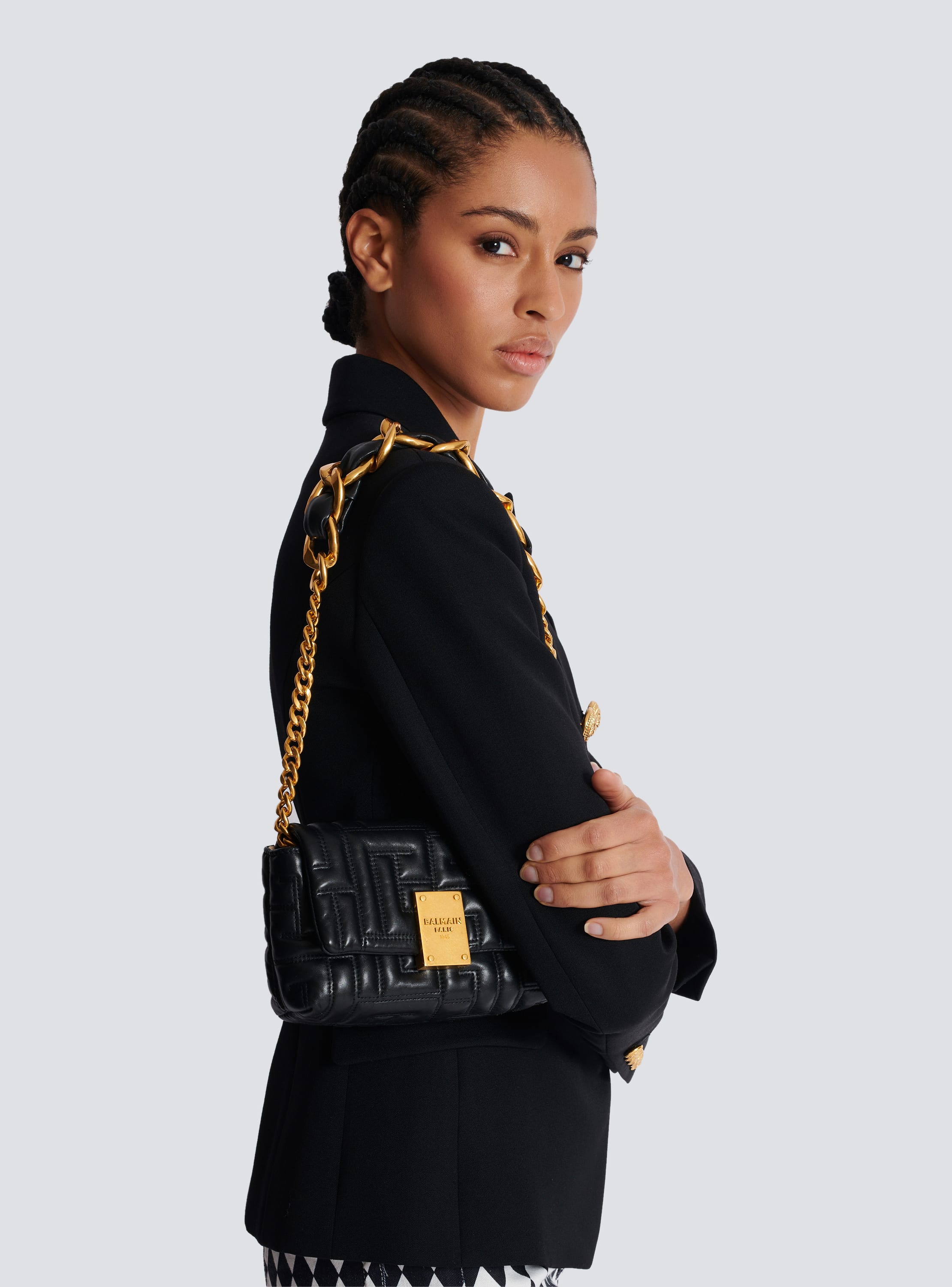 Balmain quilted bag on sale