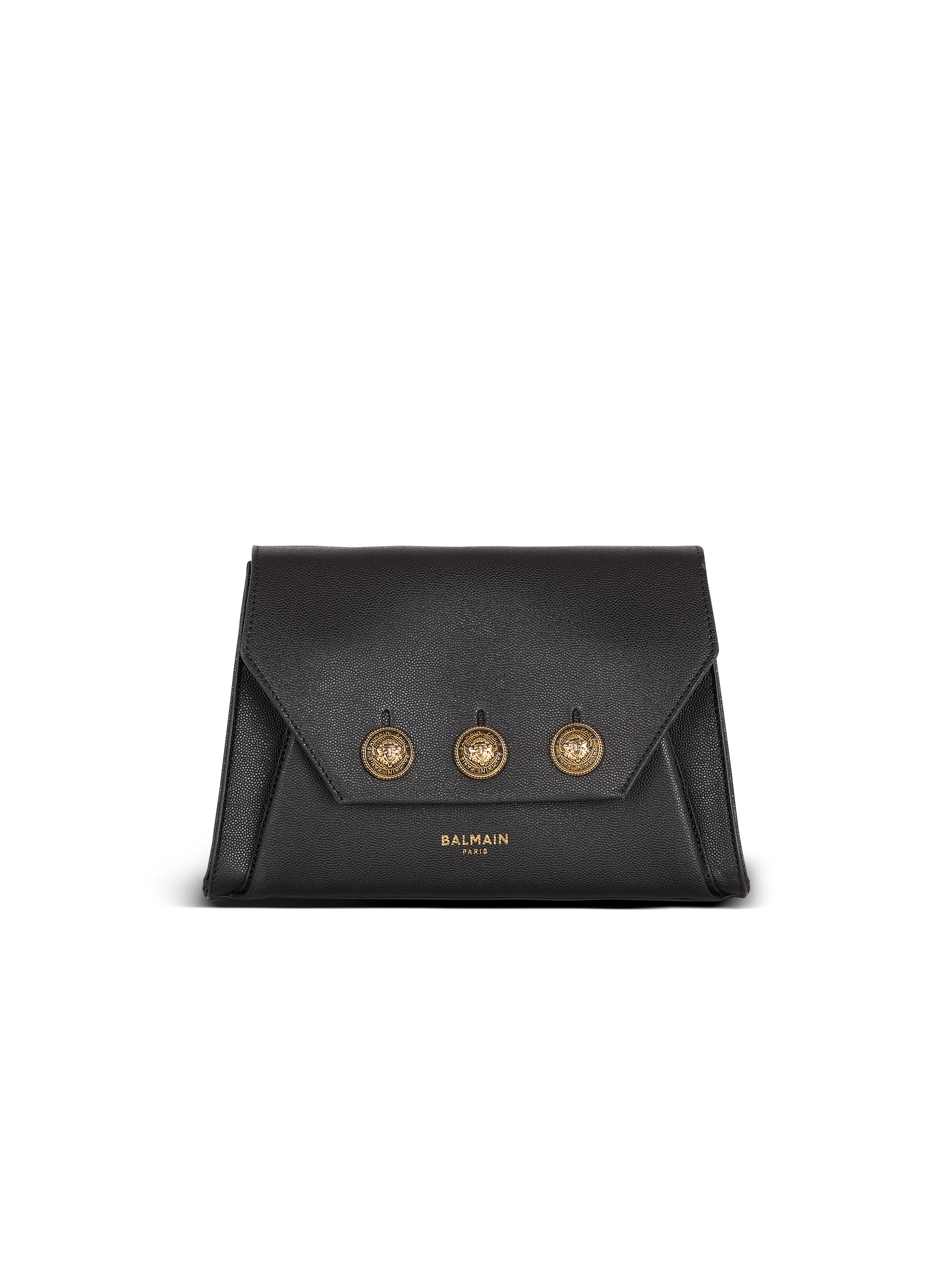 Sac Embleme Flap en cuir de veau graine Femme BALMAIN