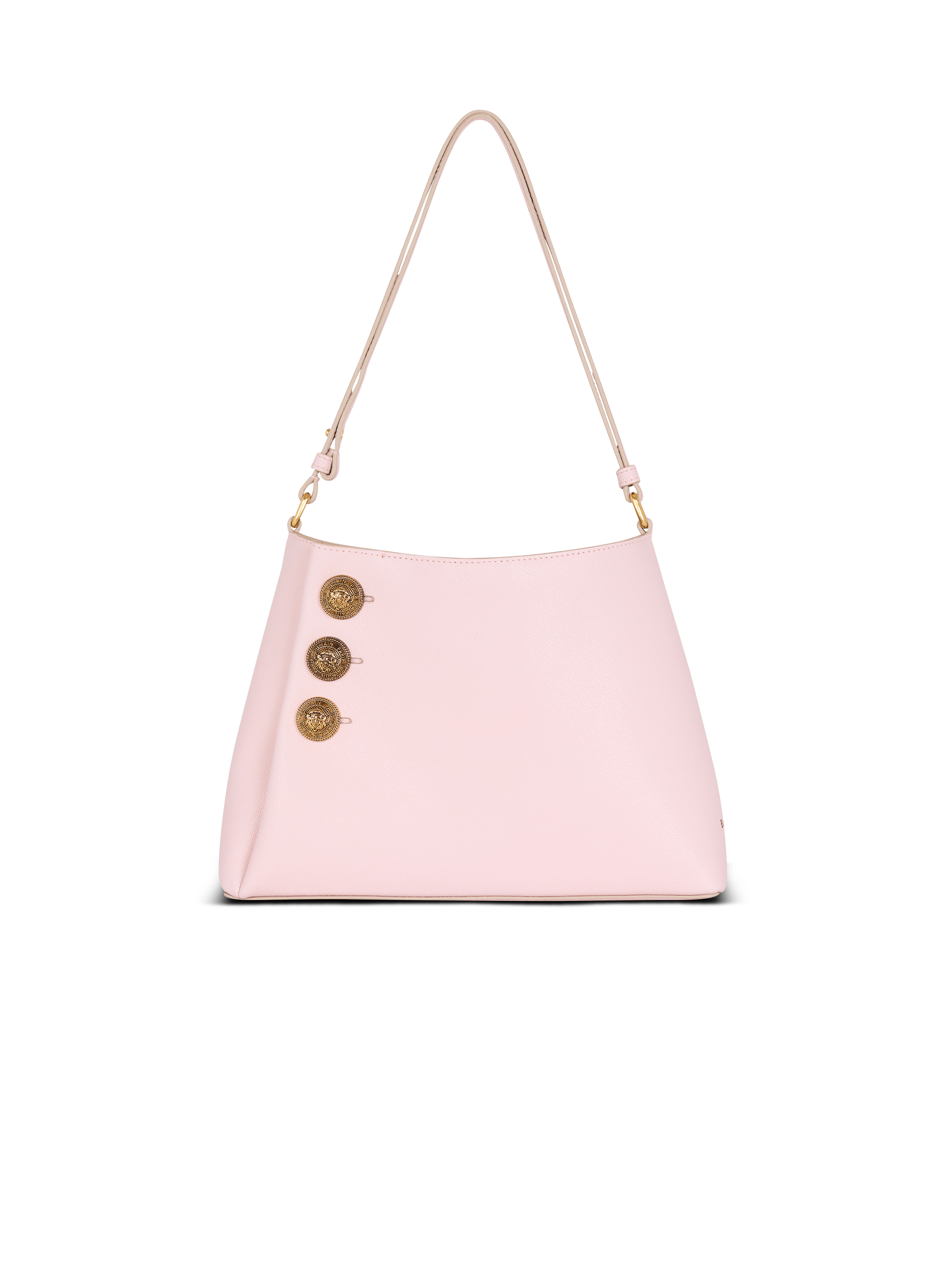 Emblème Shoulder bag in grained calfskin Women BALMAIN