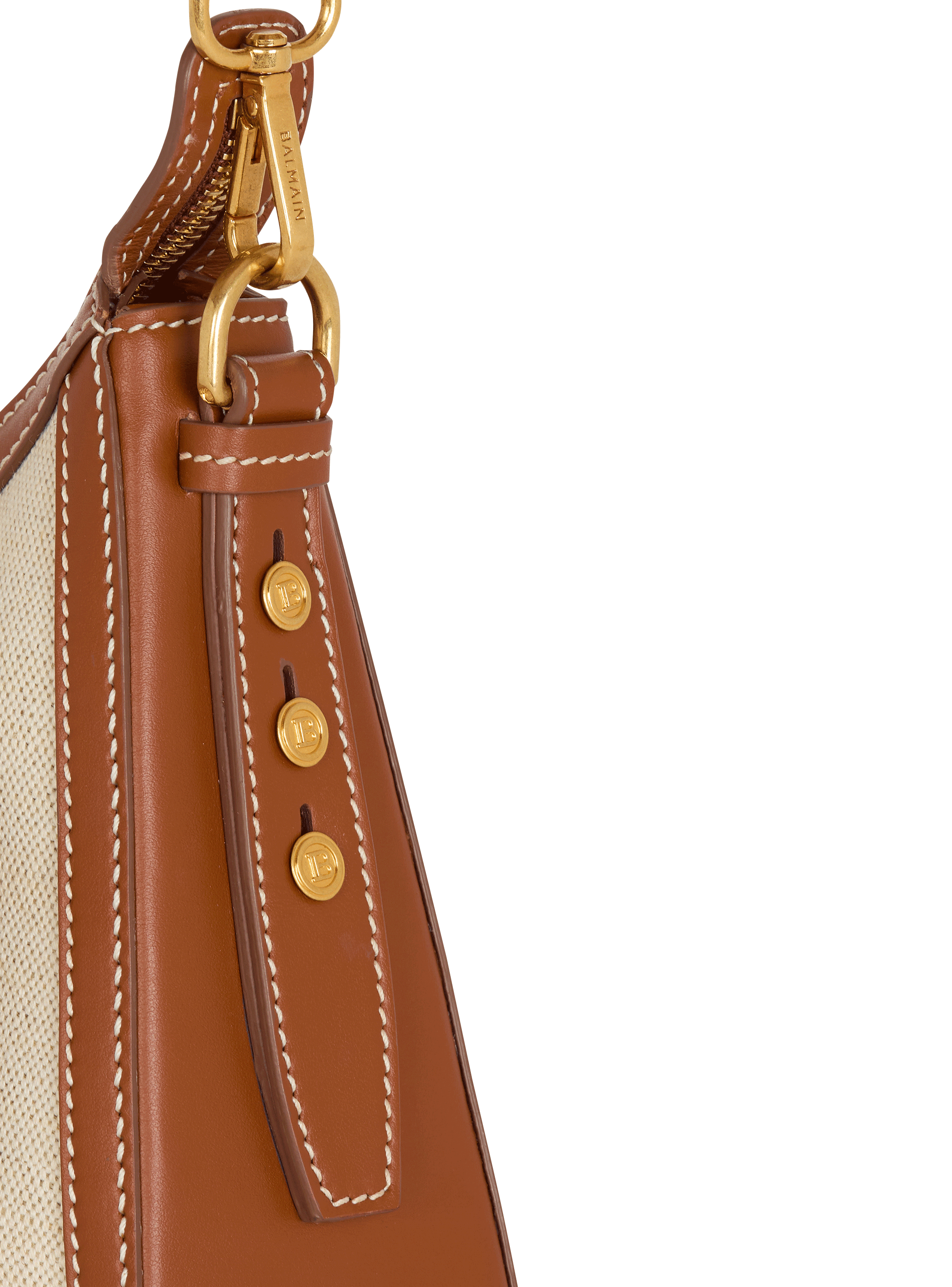 B Buzz Hobo bag in leather and canvas