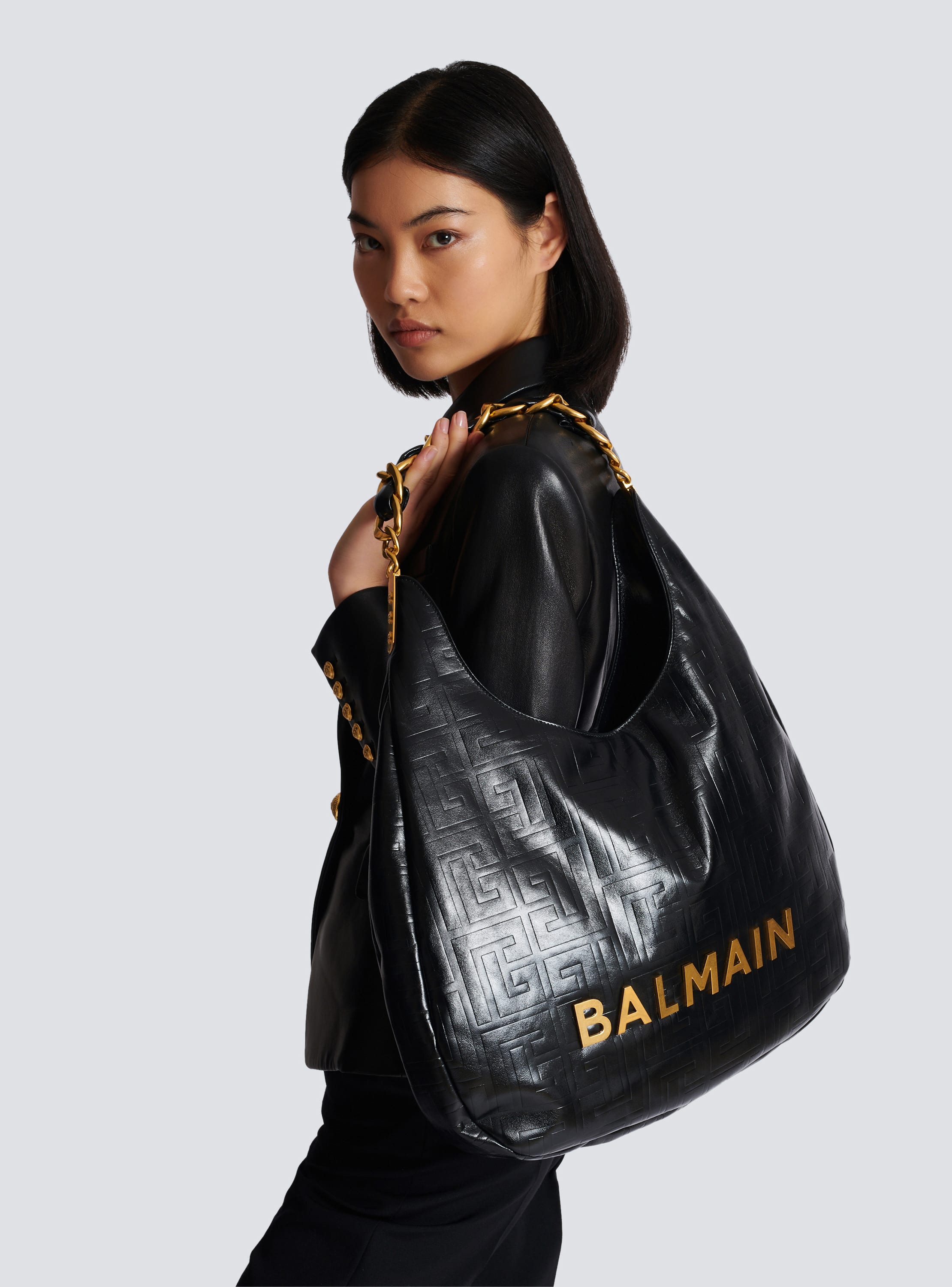 balmain hobo bag