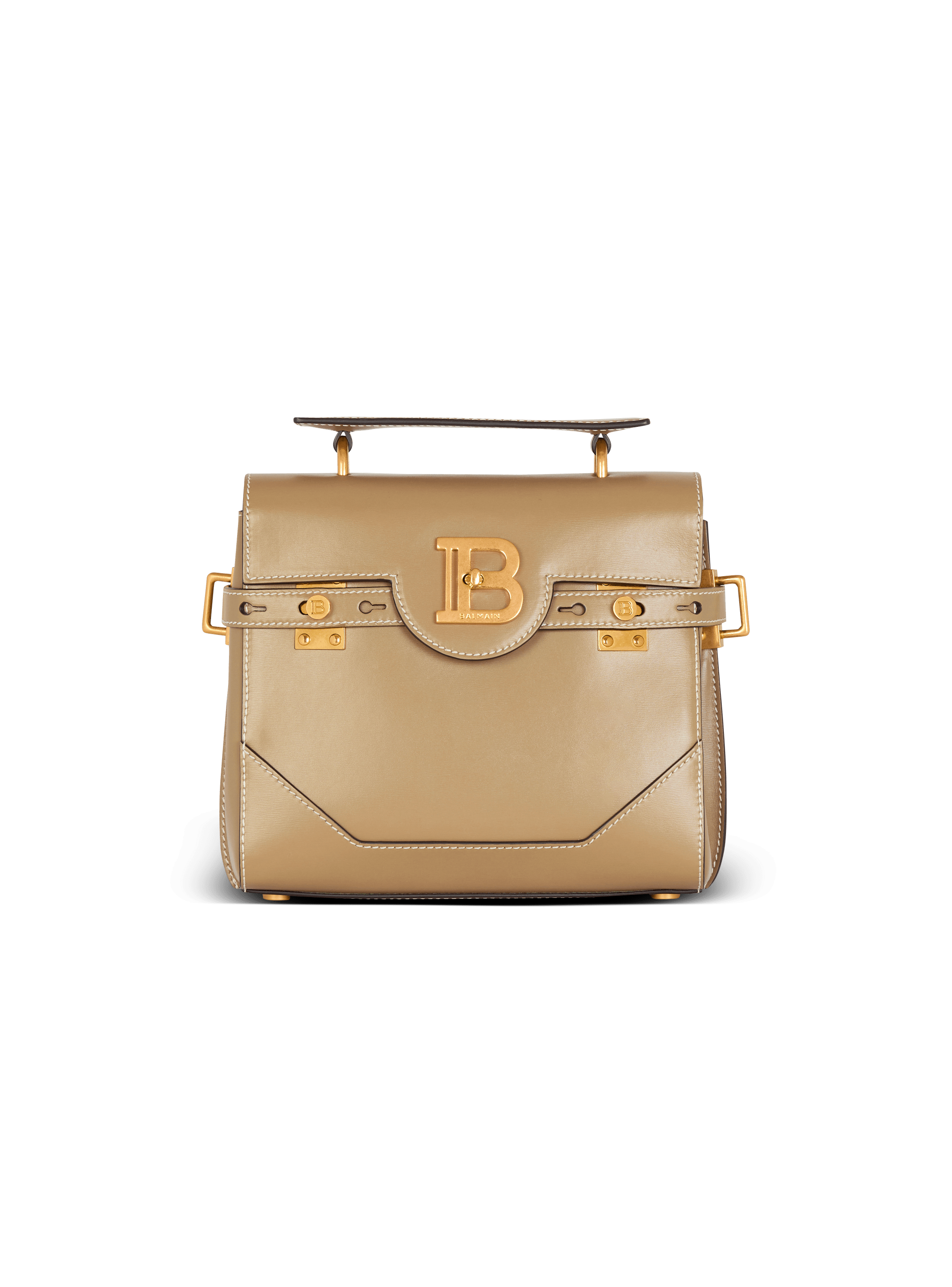 Calfskin B Buzz 23 bag beige Women BALMAIN