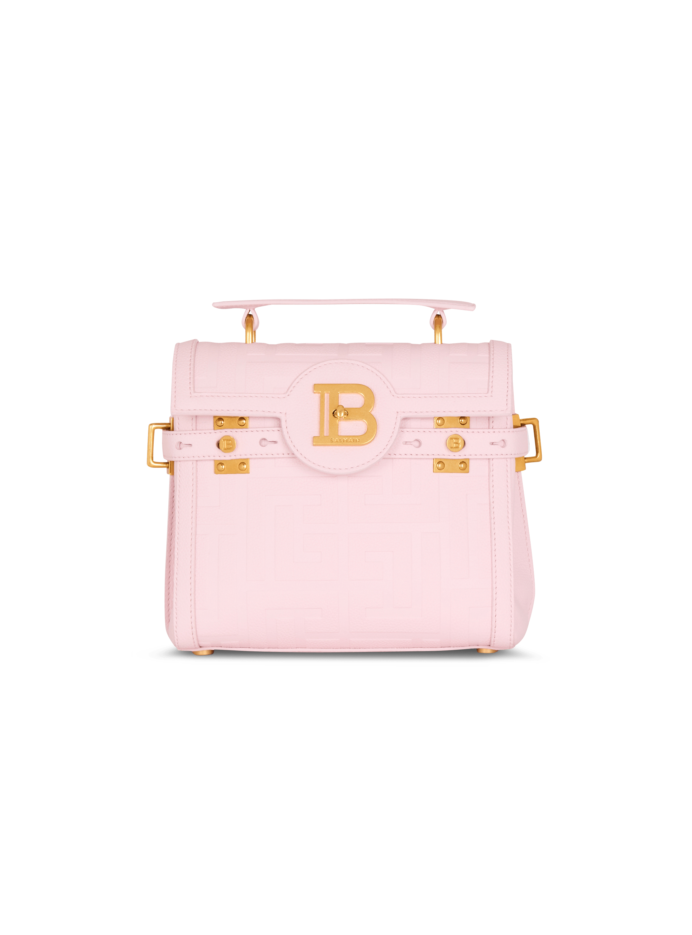 Tasche B-Buzz 23 aus genarbtem Leder mit Monogramm PB Labyrinthe
