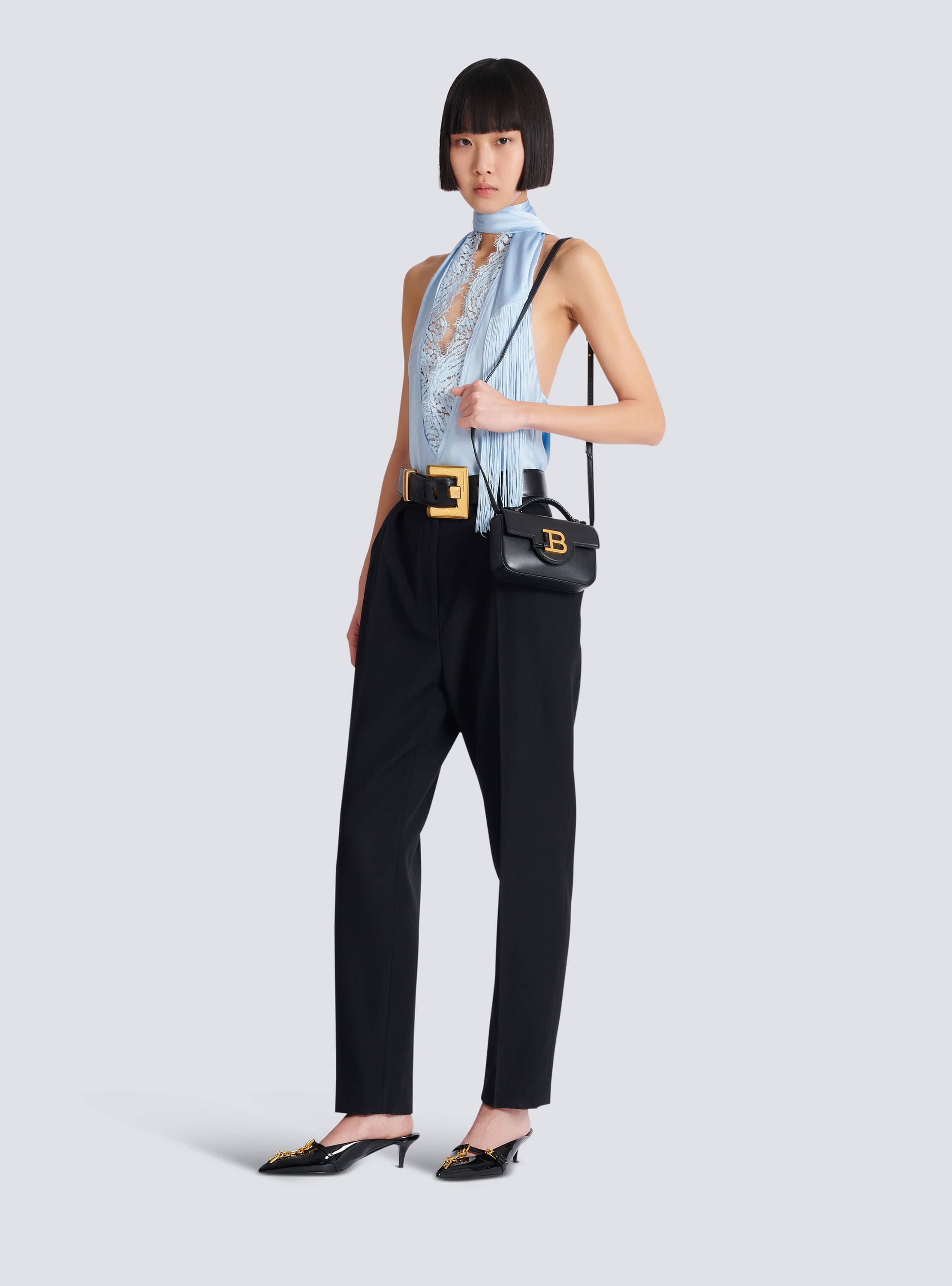 B-Buzz mini leather bag - Women | BALMAIN