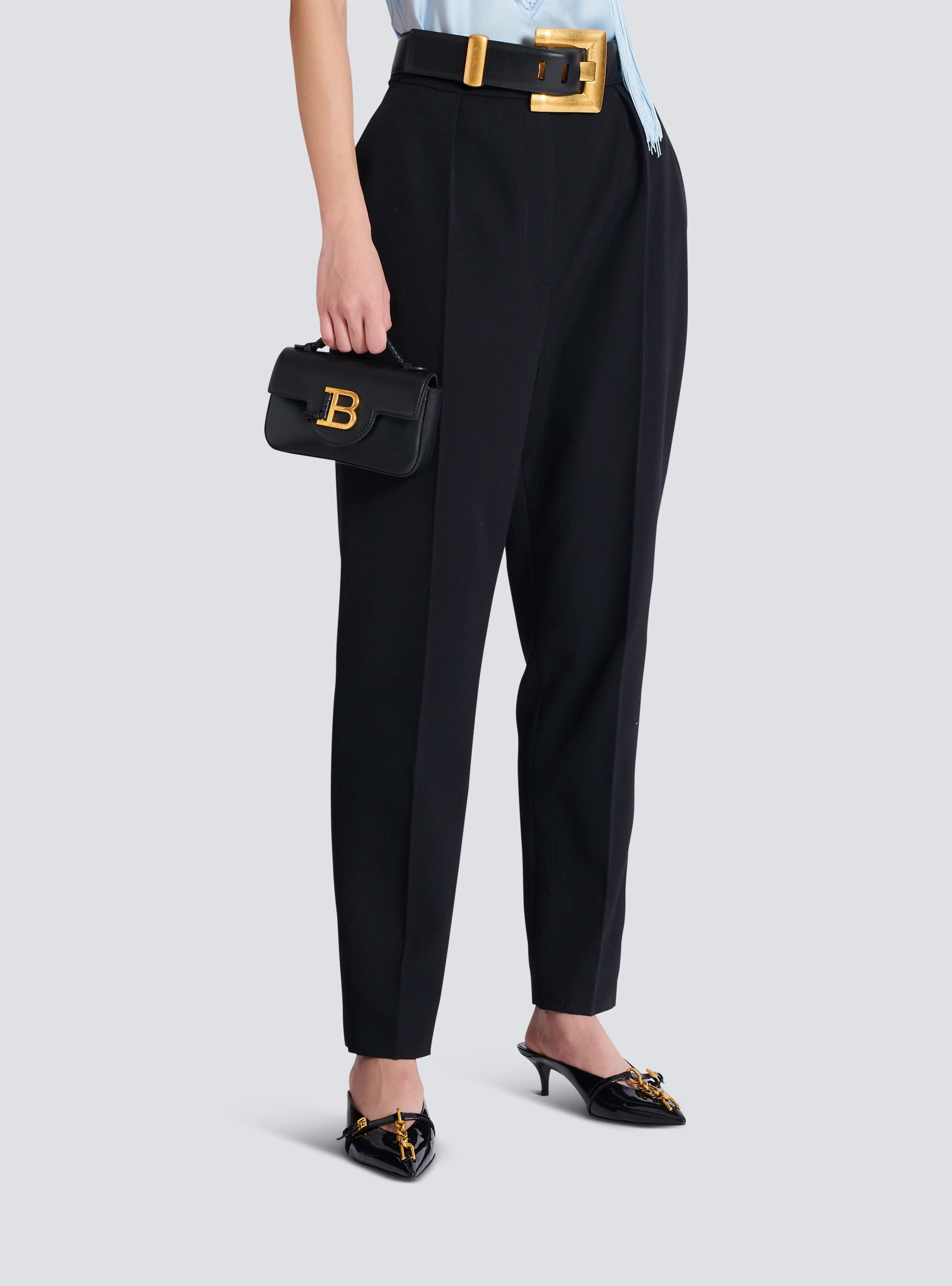 B-Buzz mini leather bag - Women | BALMAIN