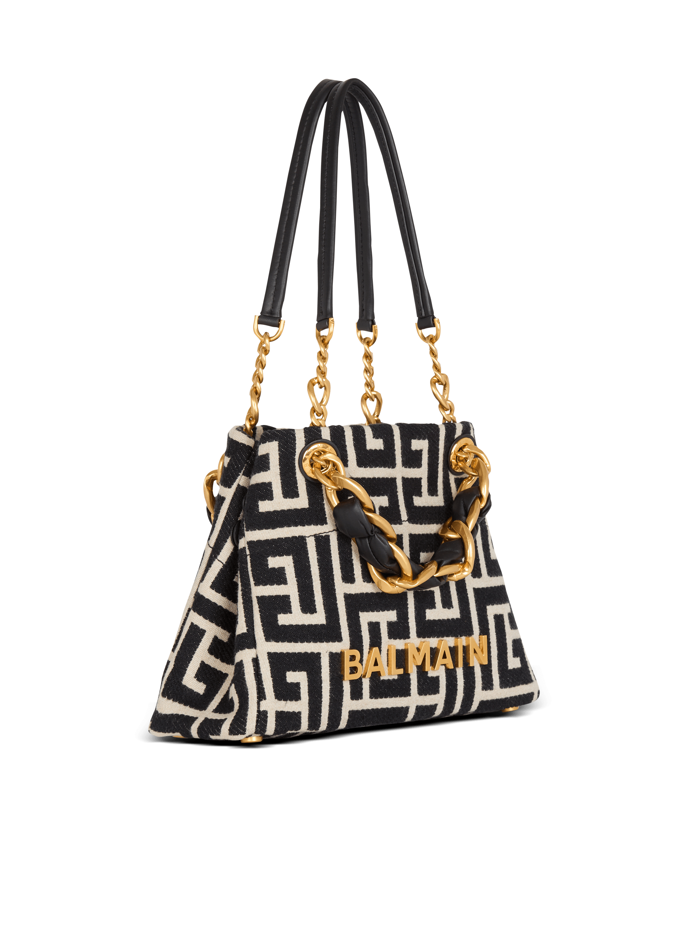 Small 1945 Soft tote bag monogram jacquard fabric - Women | BALMAIN