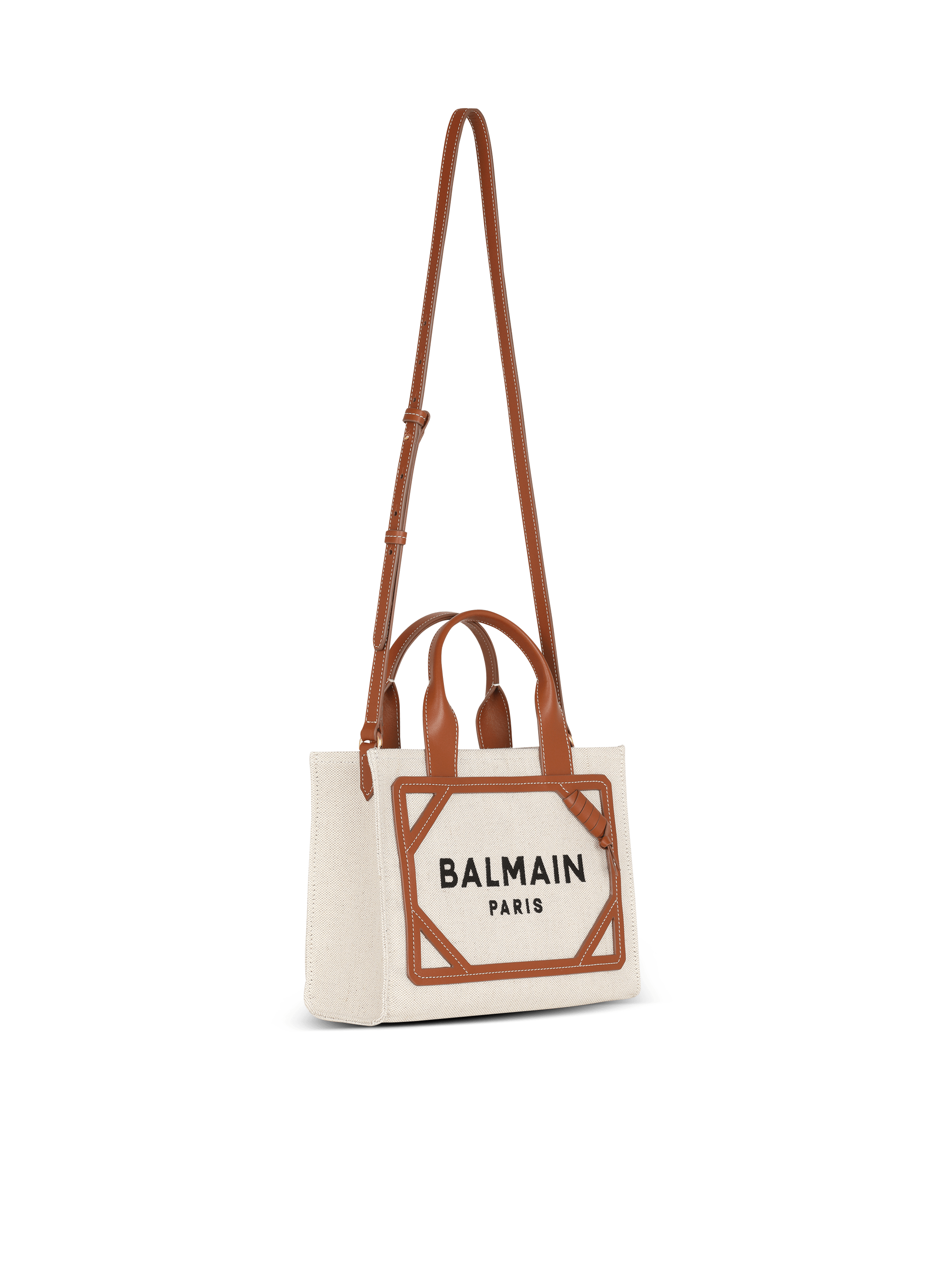 B Army small tote bag in canvas and leather