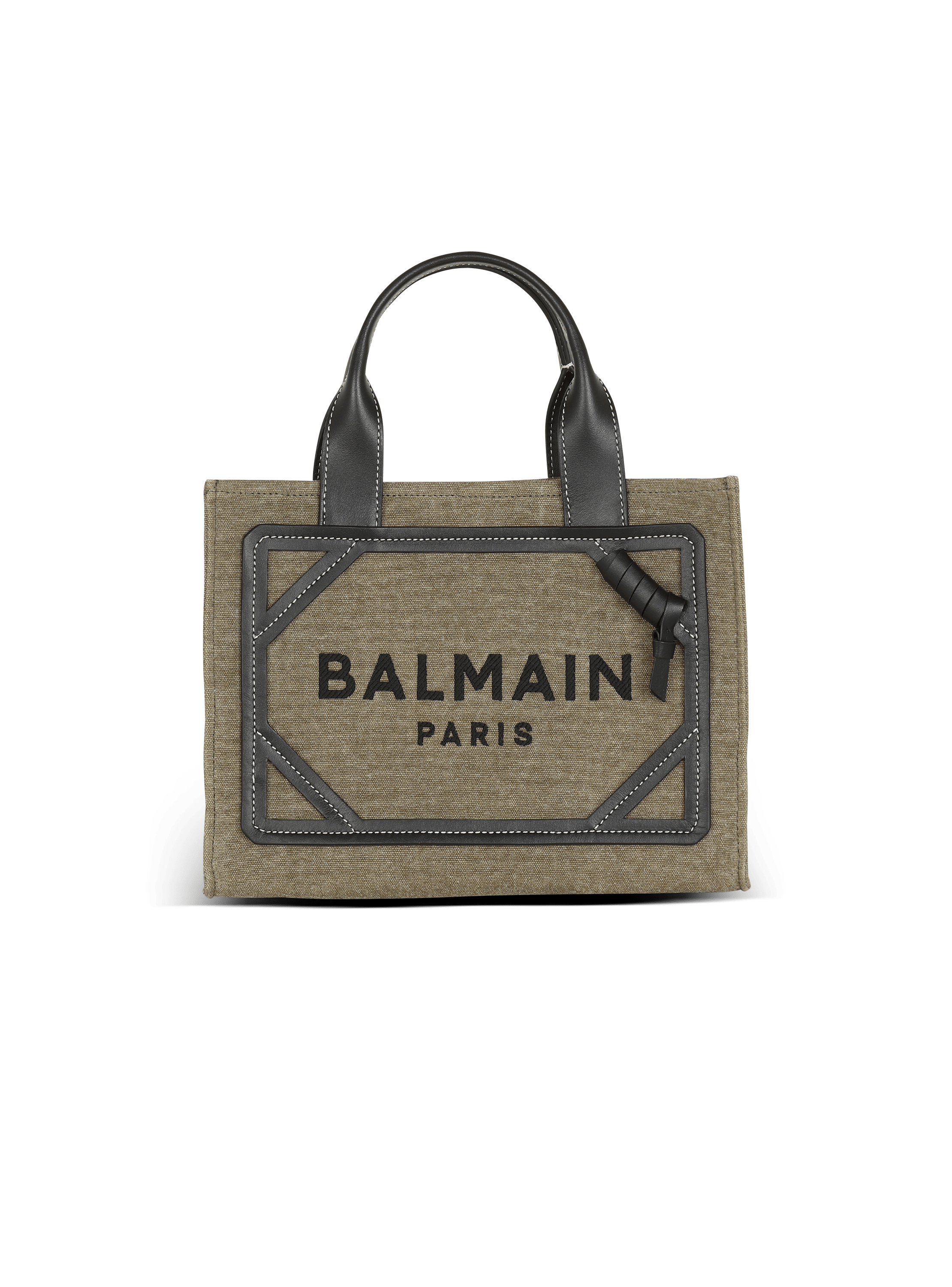 B-Army small tote bag in canvas and leather