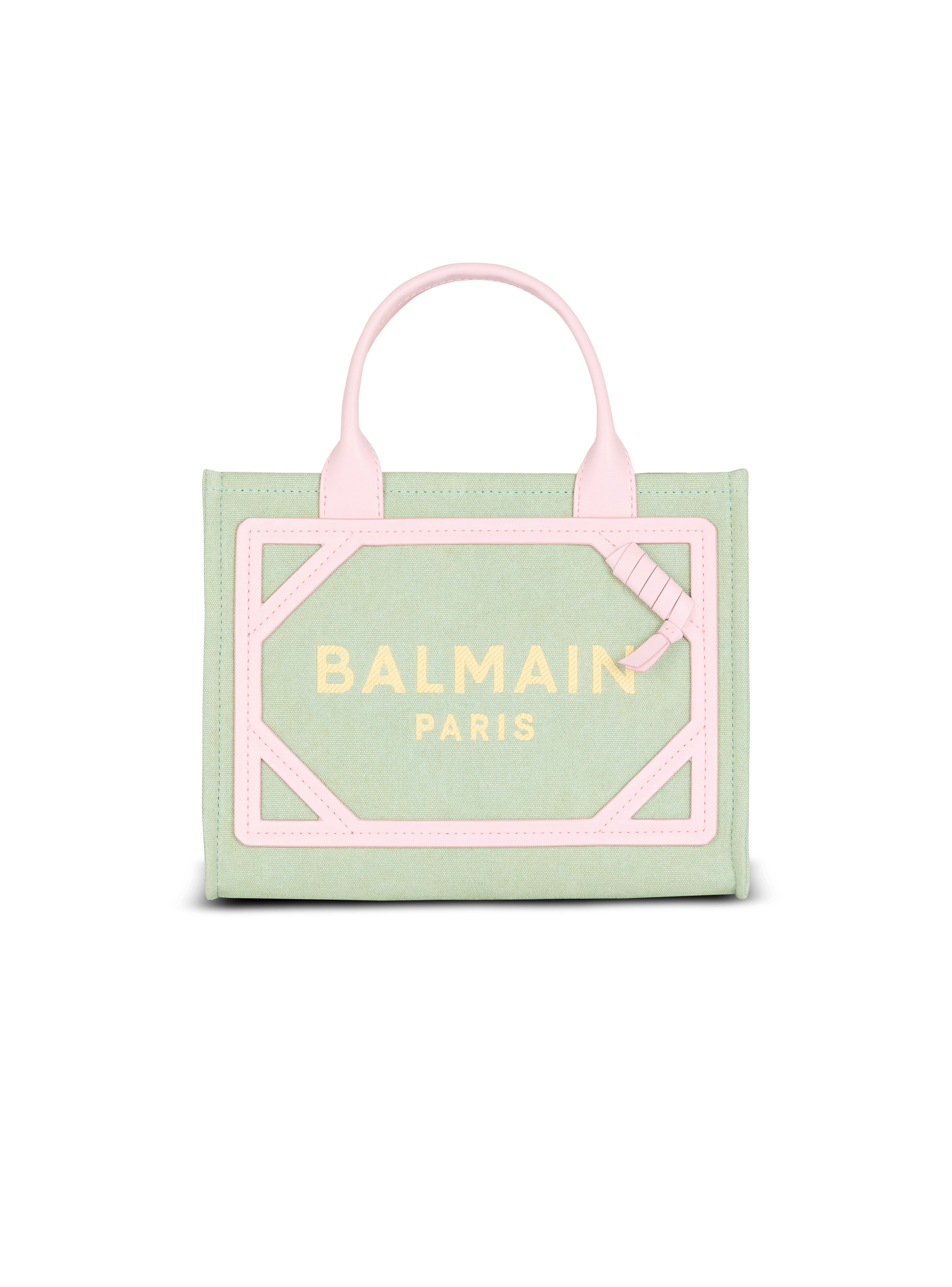 B-Army Small canvas and leather tote bag