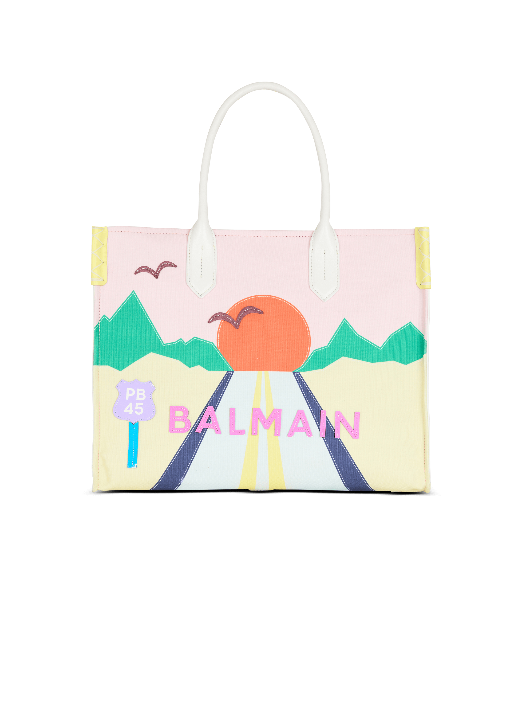 B-Army Shopper Medium canvas and leather Tote bag