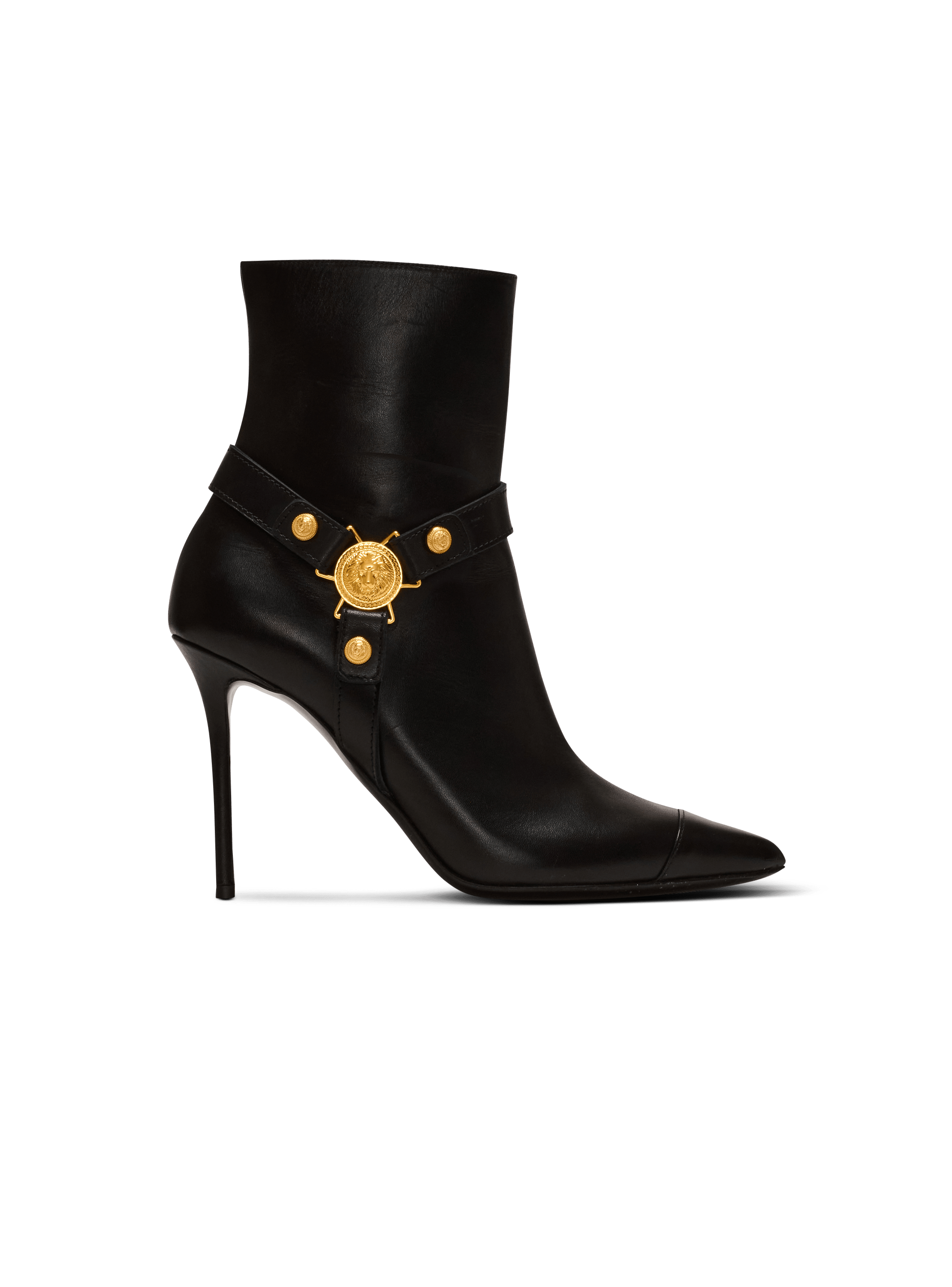 Bottines Eva à talons en cuir de veau