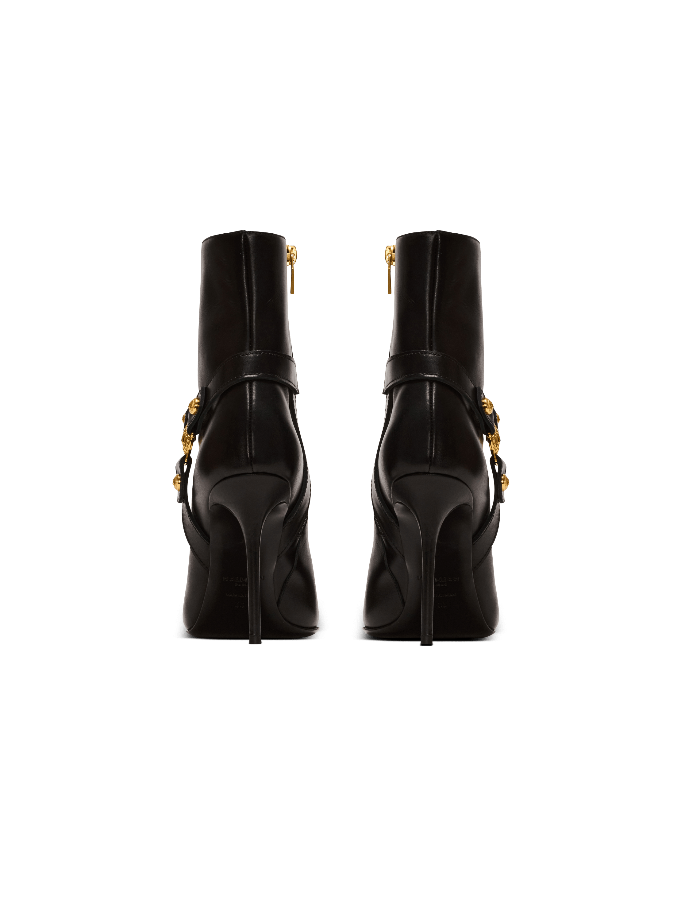 Heeled calfskin Eva ankle boots - Women | BALMAIN
