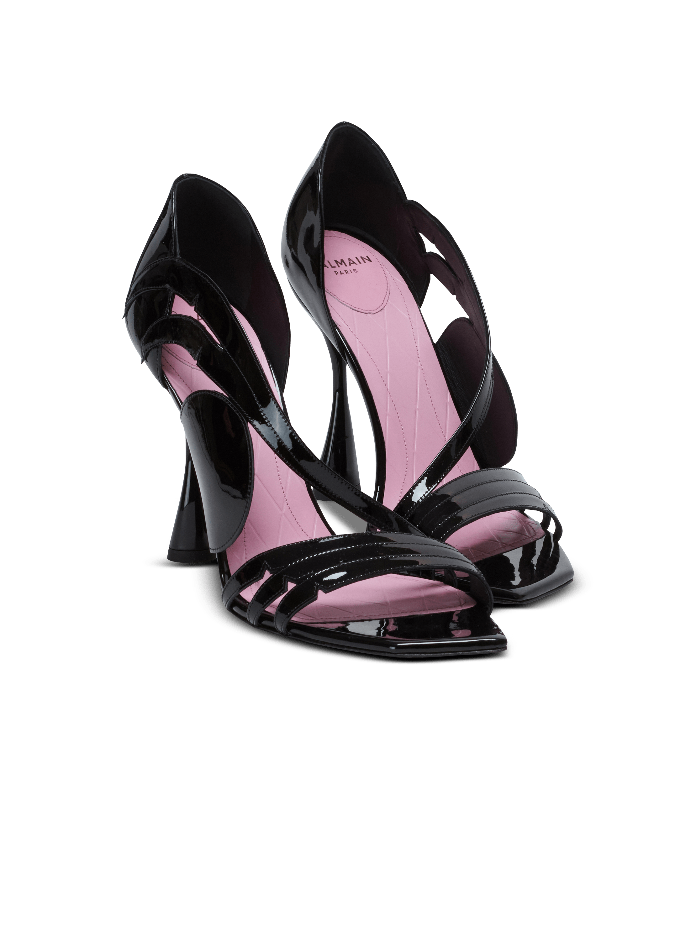 Heeled Eden sandals in patent leather