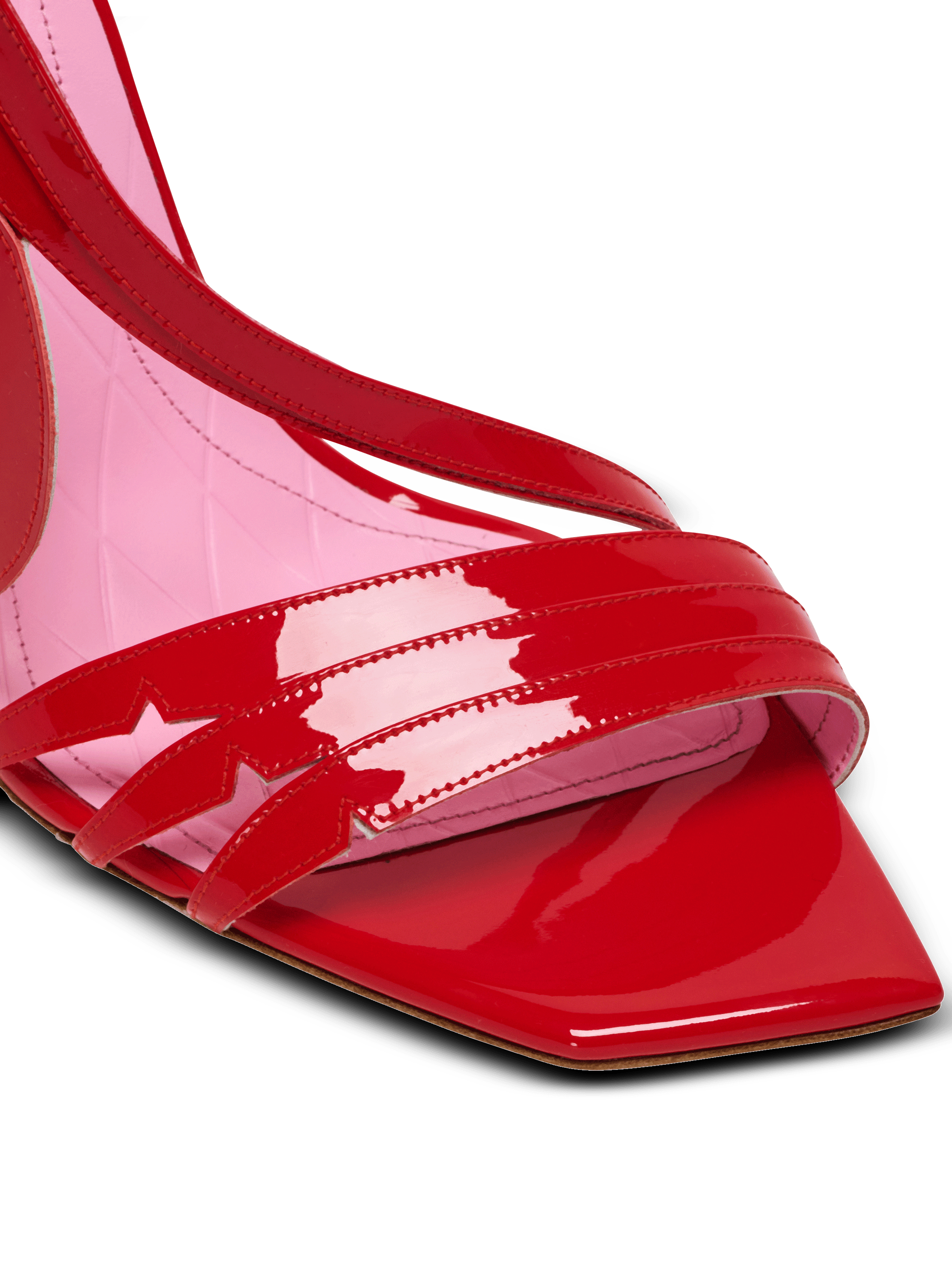 Patent leather sandal heel hotsell