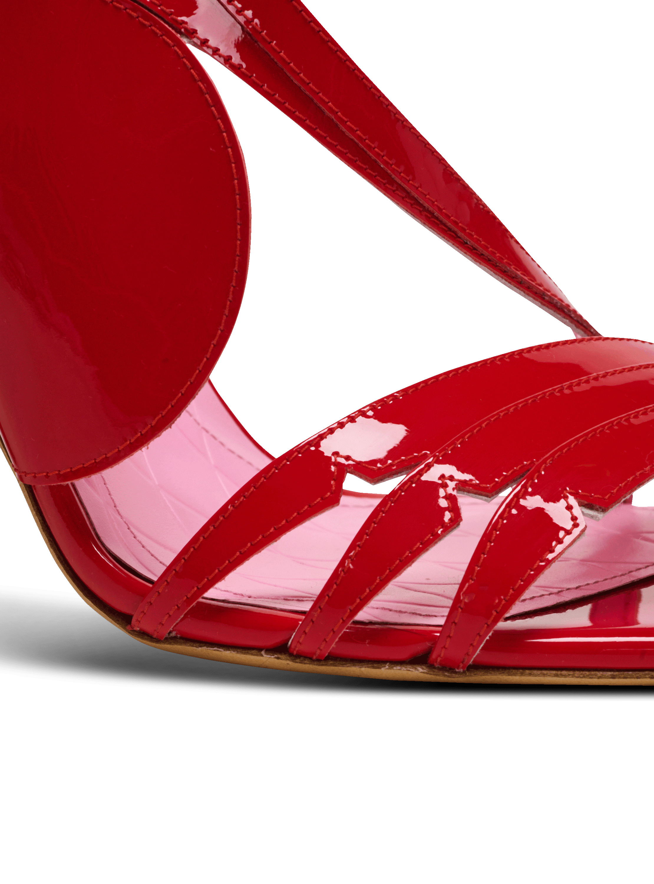 Patent leather sandal heel hotsell