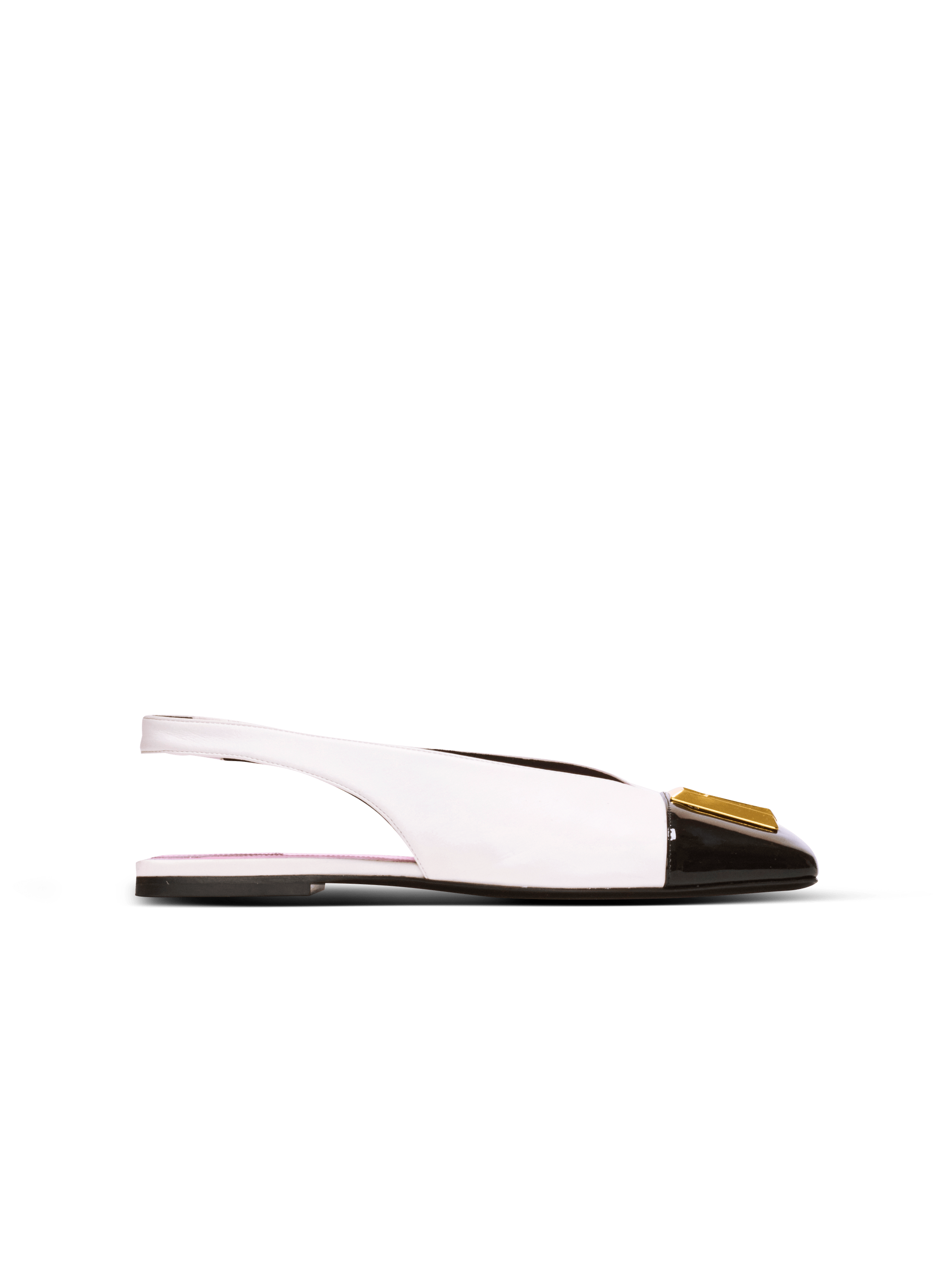 Flat Eden slingbacks in two-tone leather